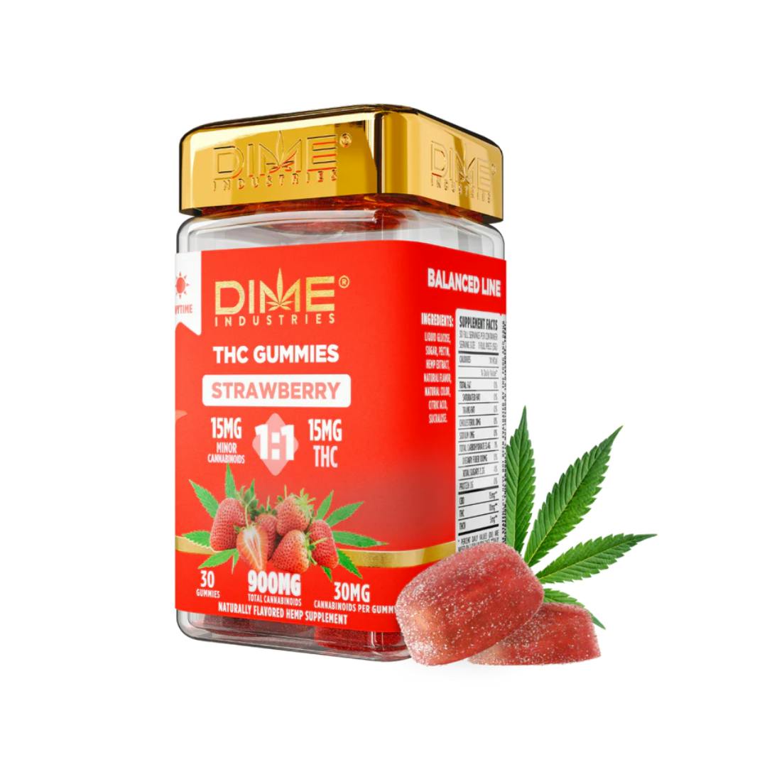 Strawberry 1:1 THC Daytime Gummies