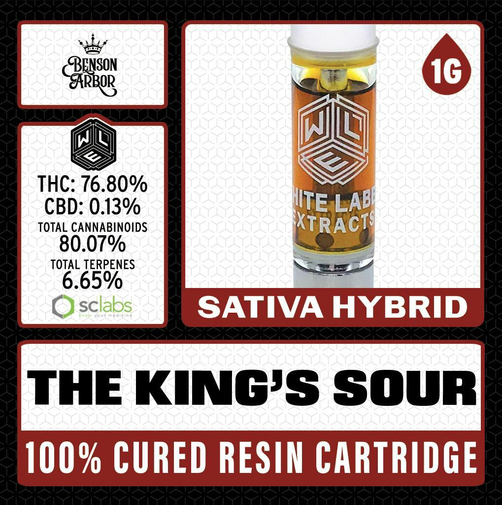 The King's Sour | Cured Resin Cartridge | 1g by White Label Extracts