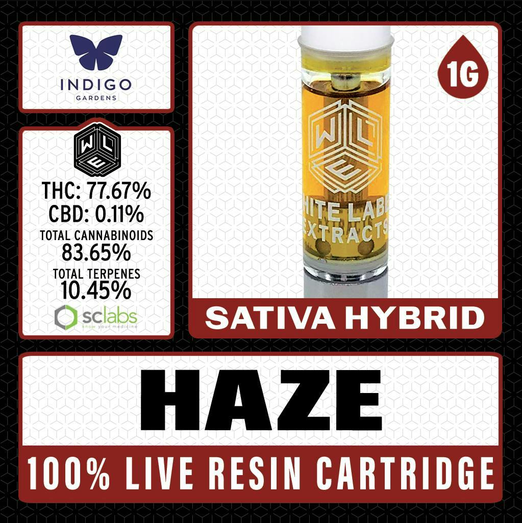 Haze | Live Resin Cartridge | 1g by White Label Extracts