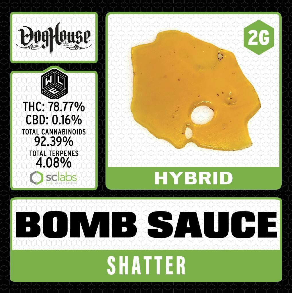 White Label Extracts: Bomb Sauce - Shatter - 2g