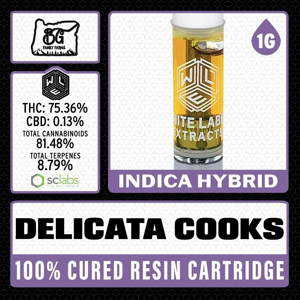 Delicata Cookies | Cured Resin Cartridge | 1g by White Label Extracts
