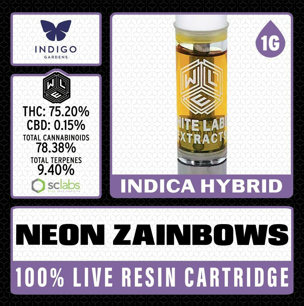Neon Zainbows | Live Resin Cartridge | 1g by White Label Extracts