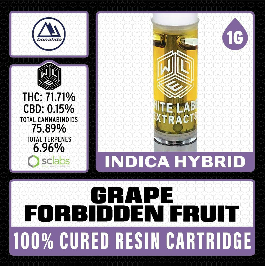 Grape Forbidden Fruit | Cured Resin Cartridge | 1g by White Label Extracts