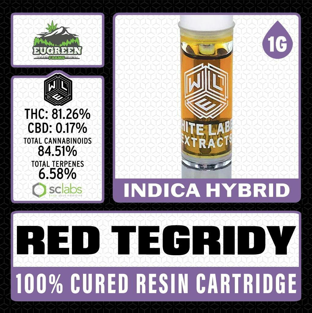 Red Tegridy | Cured Resin Cartridge | 1g by White Label Extracts