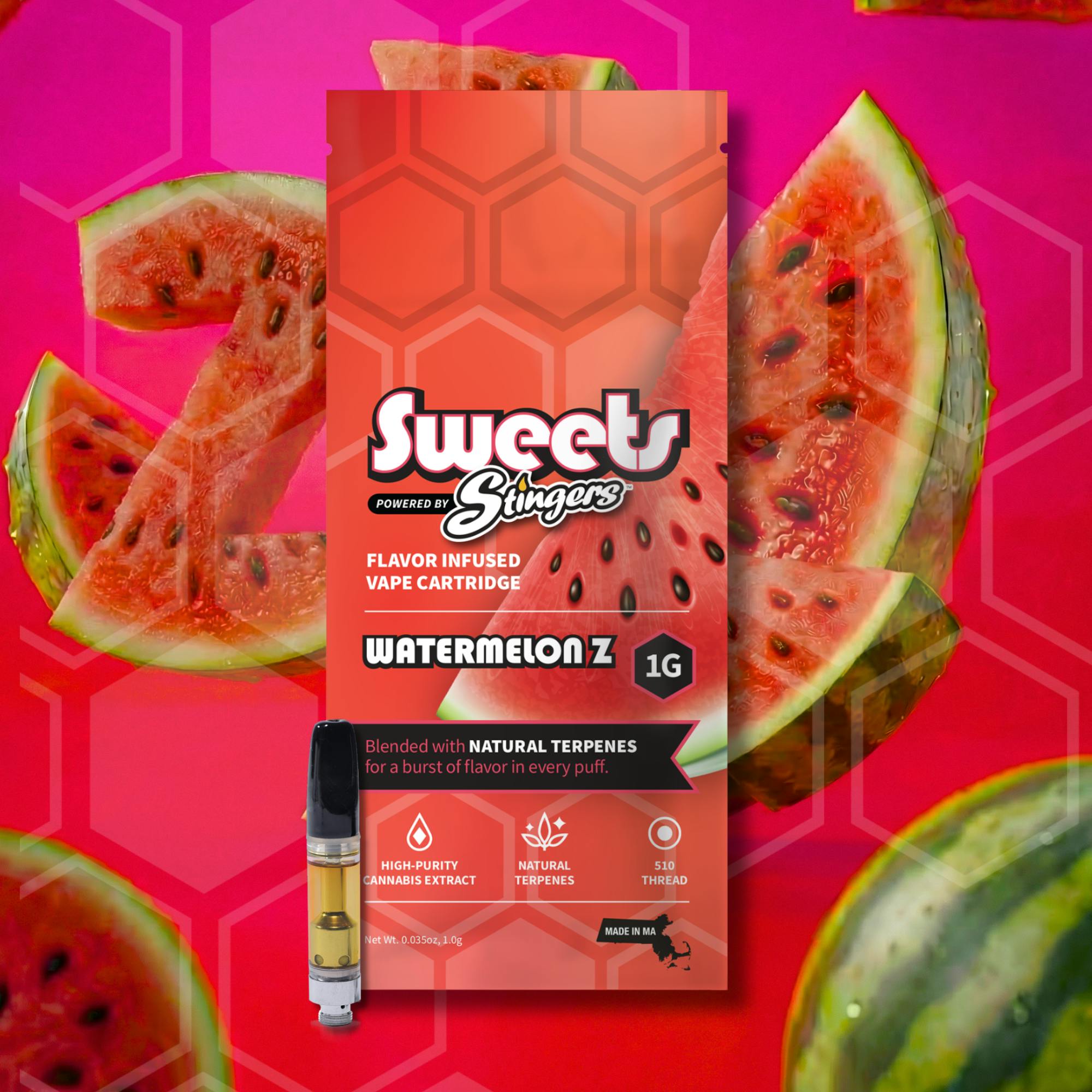 Watermelon Z | 510 Cartridge | 1g by Stingers - Brand
