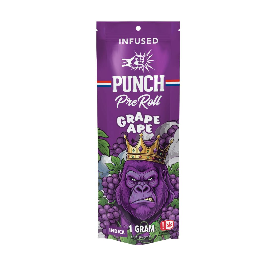 Punch | Grape Ape | Infused Pre-Rolls | Hybrid | 1g