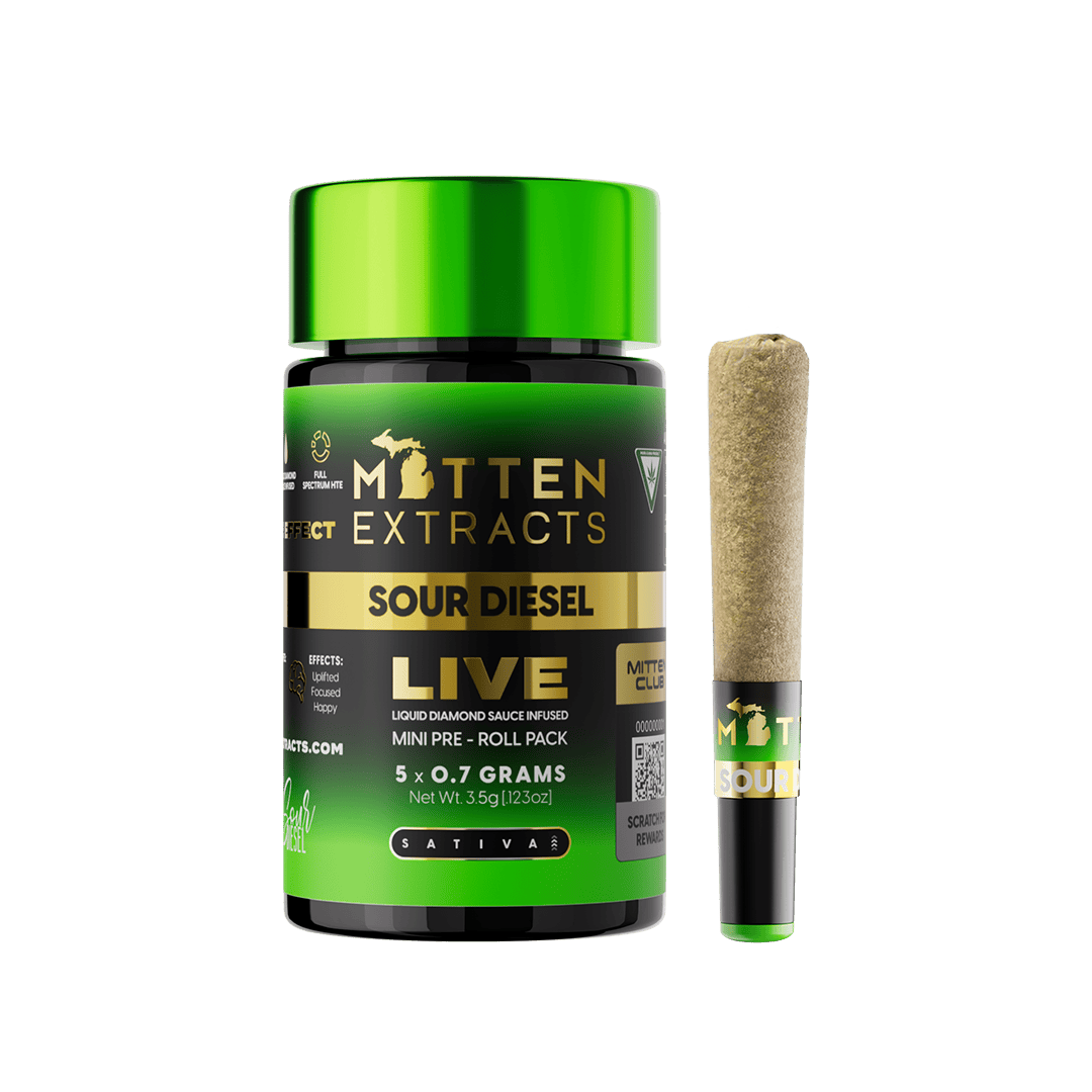 Mitten Extracts | Sour Diesel | LIVE Infused Minis | 3.5g | 5pk by Mitten Extracts