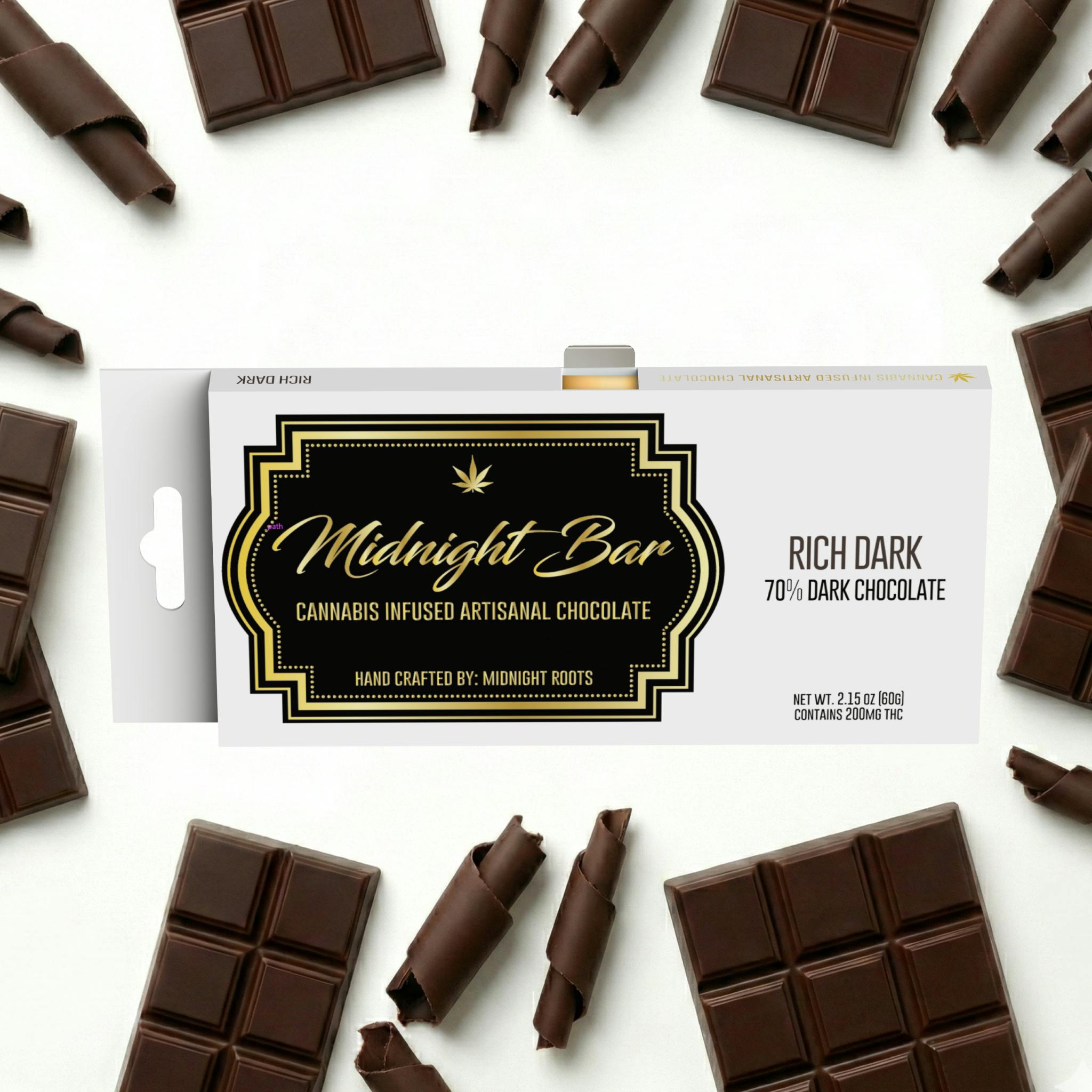 Midnight Roots | Midnight Bar | Rich Dark | Dark Chocolate | 200 mg by Midnight Roots