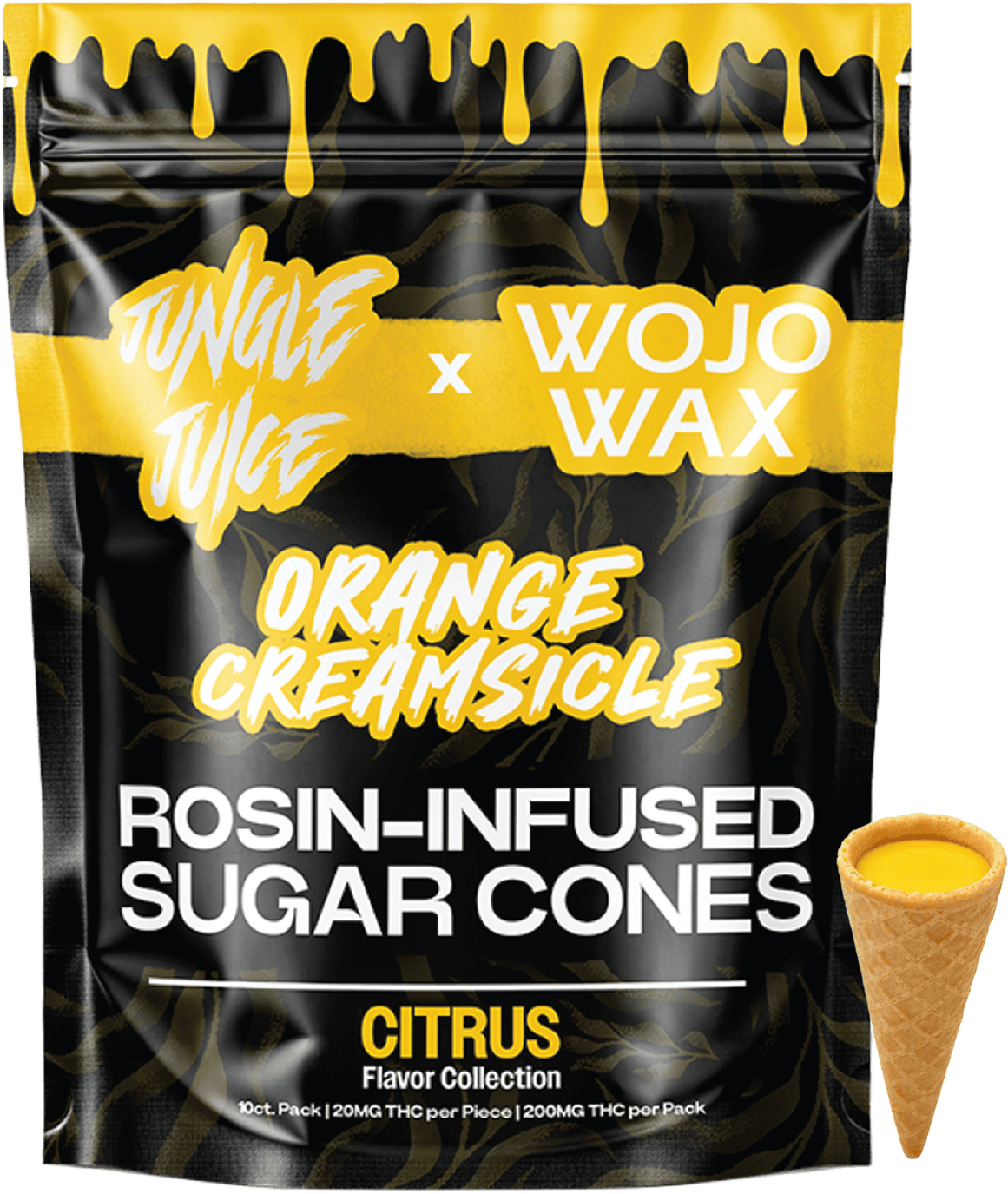 Orange Creamsicle Rosin Infused Sugar Cones | 200mg | 10ct | 20mg/ea