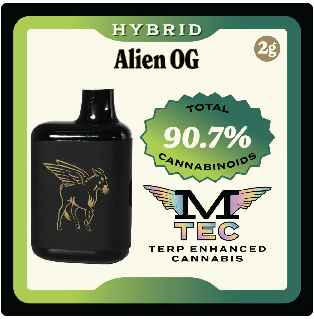 Alien OG | Dank Tank Live Resin Disposable | 2g by Mule Extracts