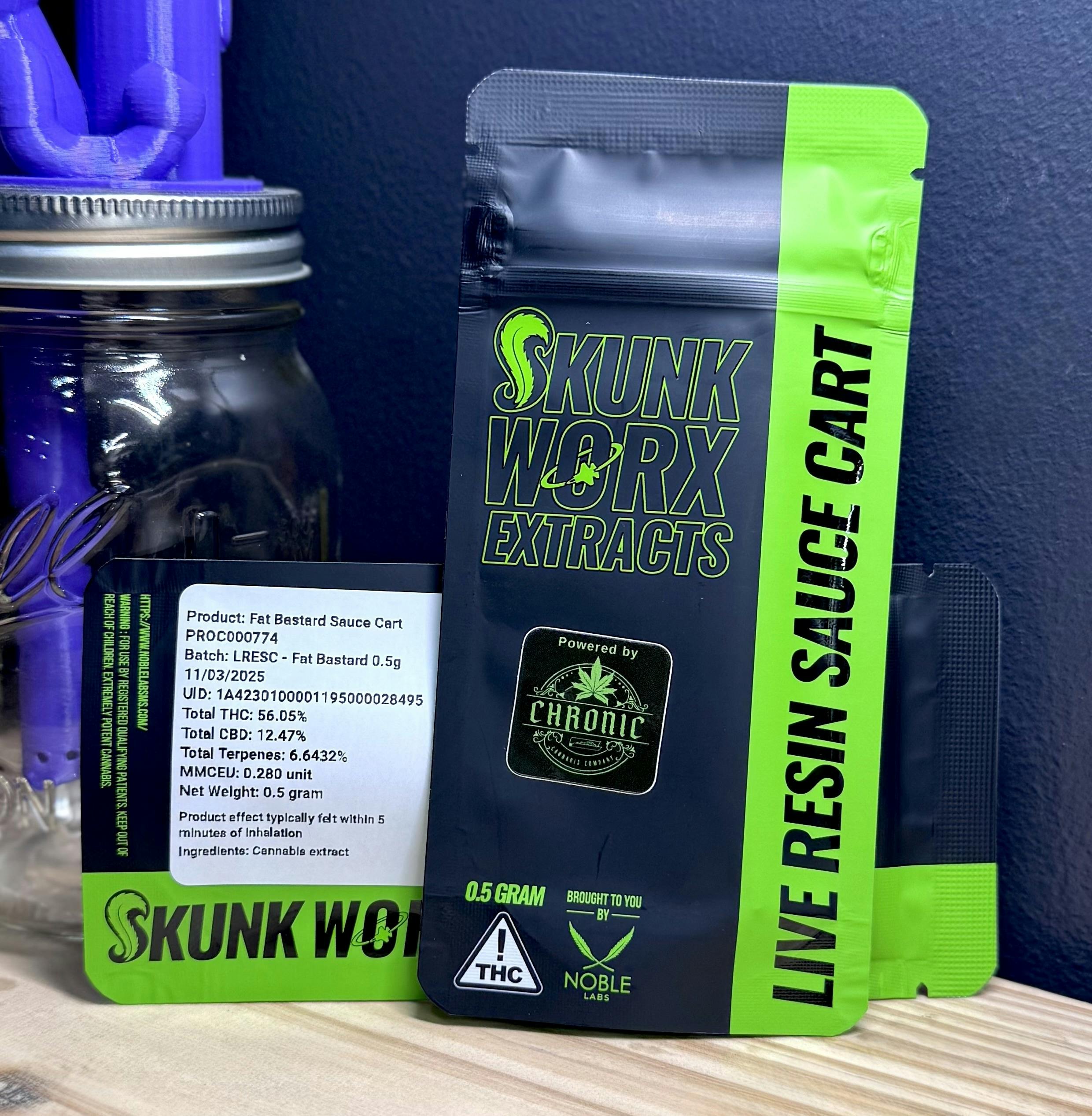 Noble Labs - Skunk Worx Sauce Cart .5g | Fat Bastard