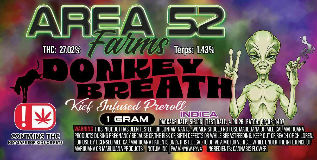 Donkey Breath | Infused Joint | 1g at The Highest Choice