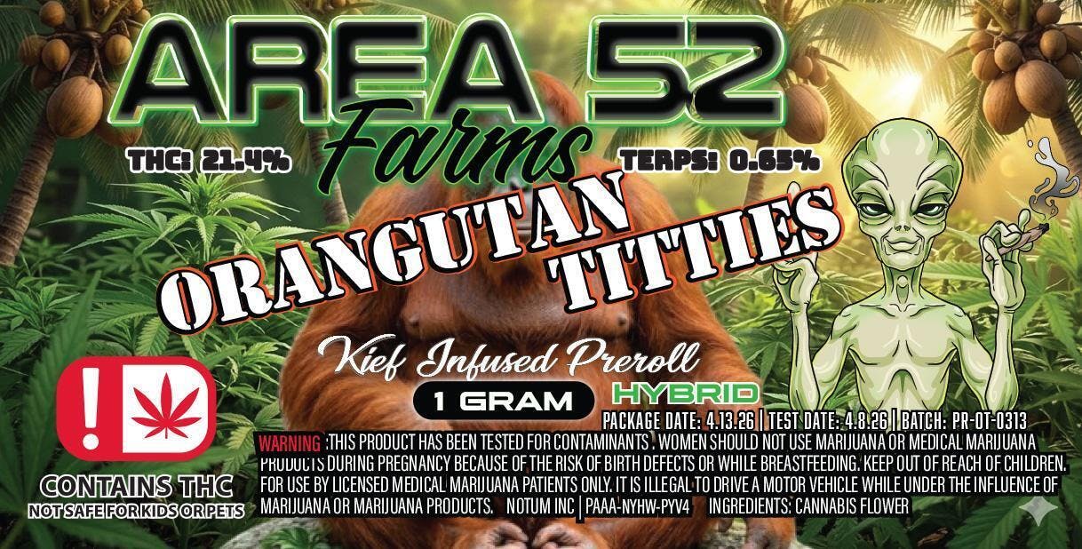 Orangutan Titties | Infused Joint | 1g at The Highest Choice