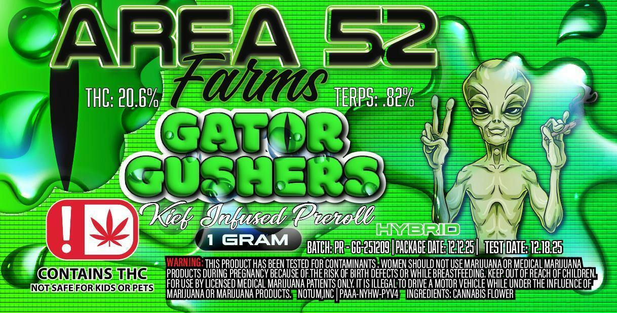 Gator Gushers | Infused Joint | 1g at The Highest Choice