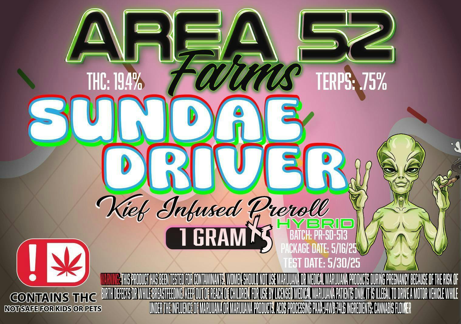 Sundae Driver | Infused Joints | 1g each | 5pk