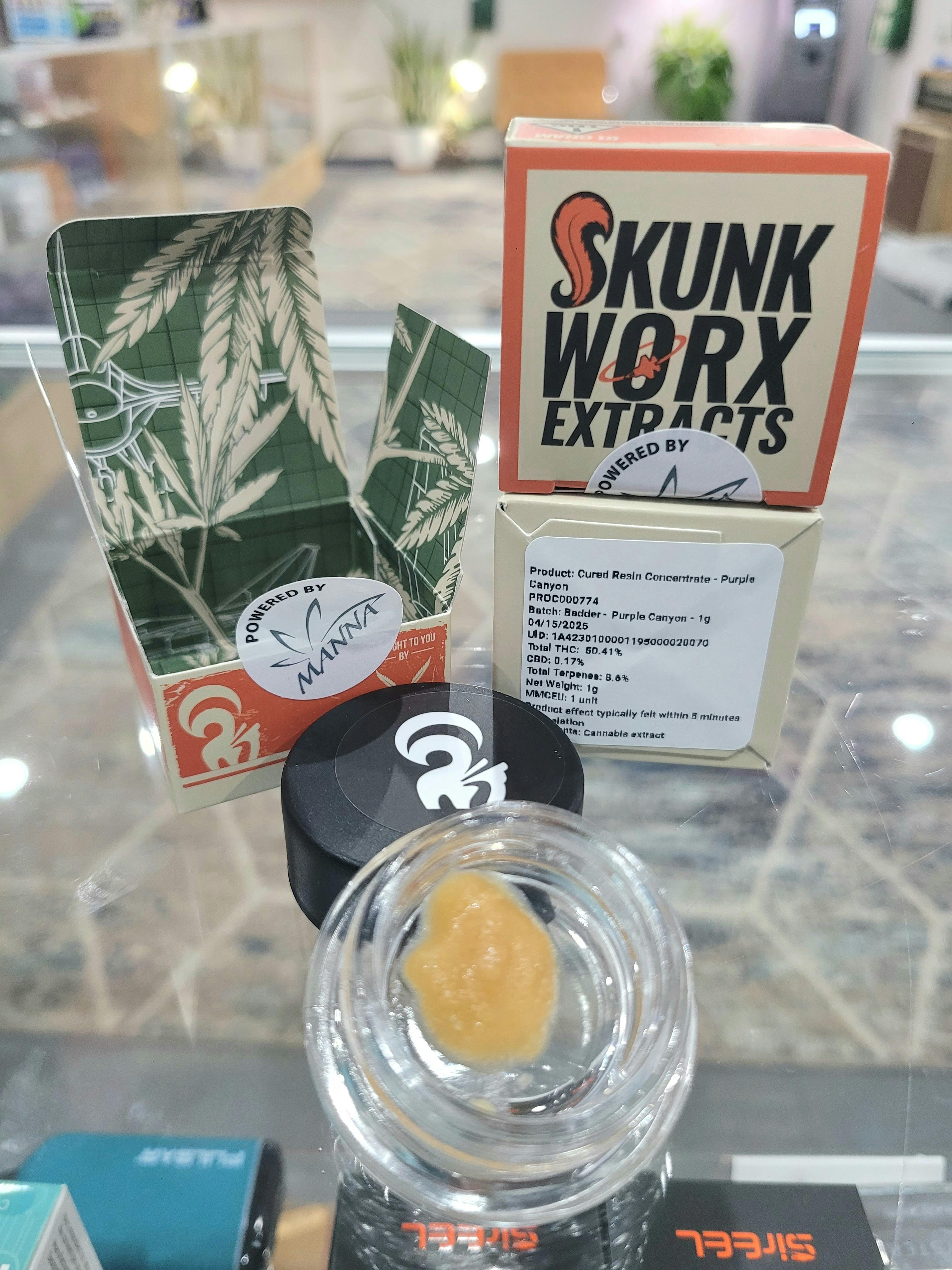 Skunk Worx Cured Resin Concentrate | Purple Canyon