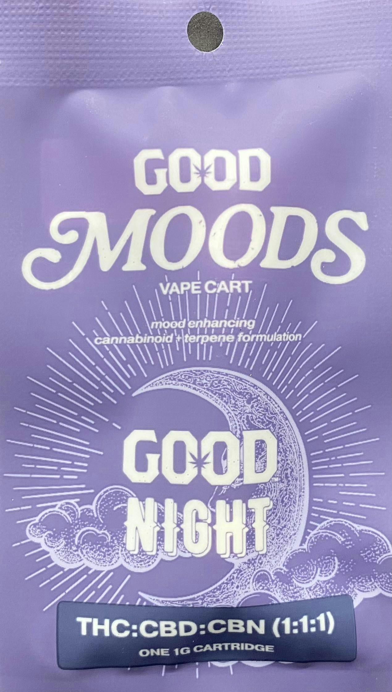 Goodnight Moods 1:1:1 THC/CBD/CBN | Cartridge | 1g