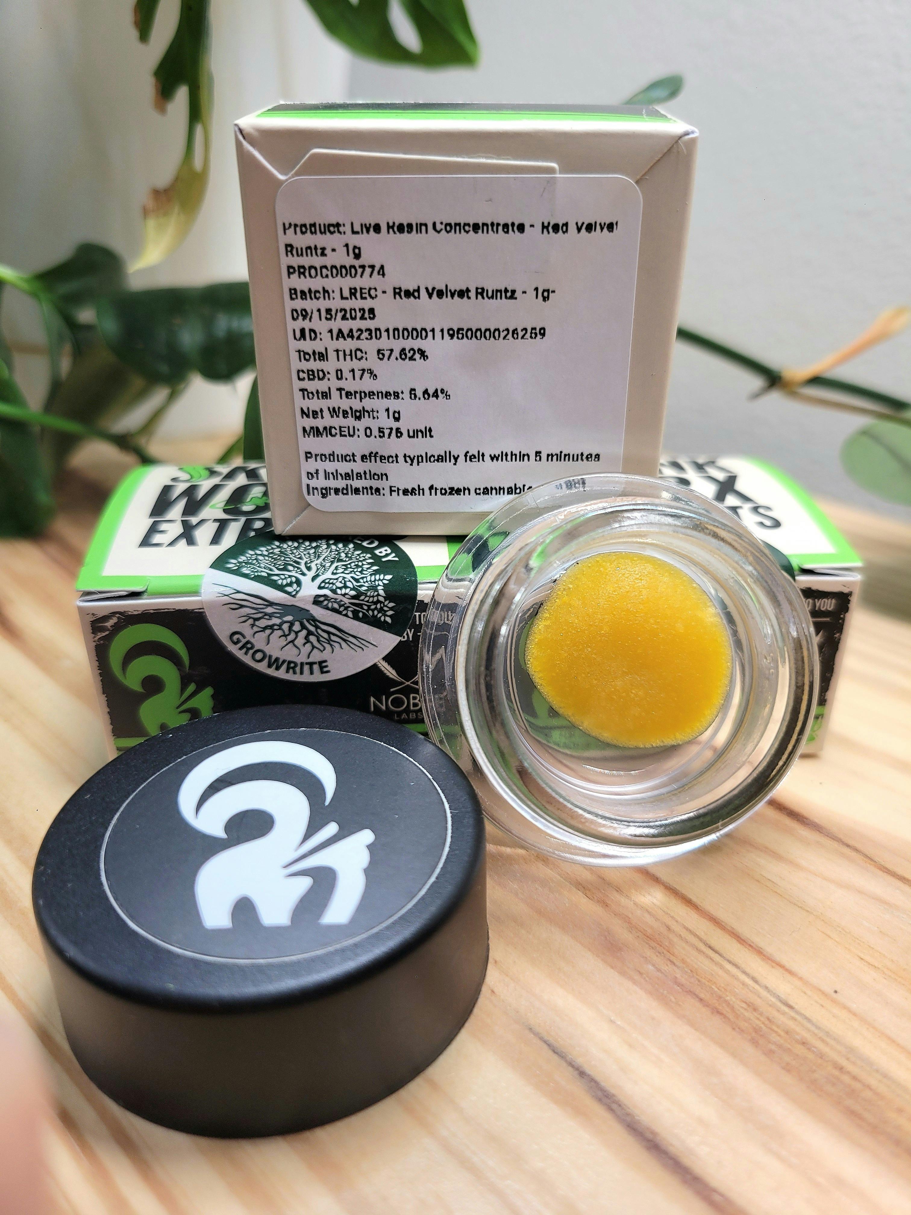 Noble Labs - Skunk Worx Live Resin 1g | Red Velvet Runtz