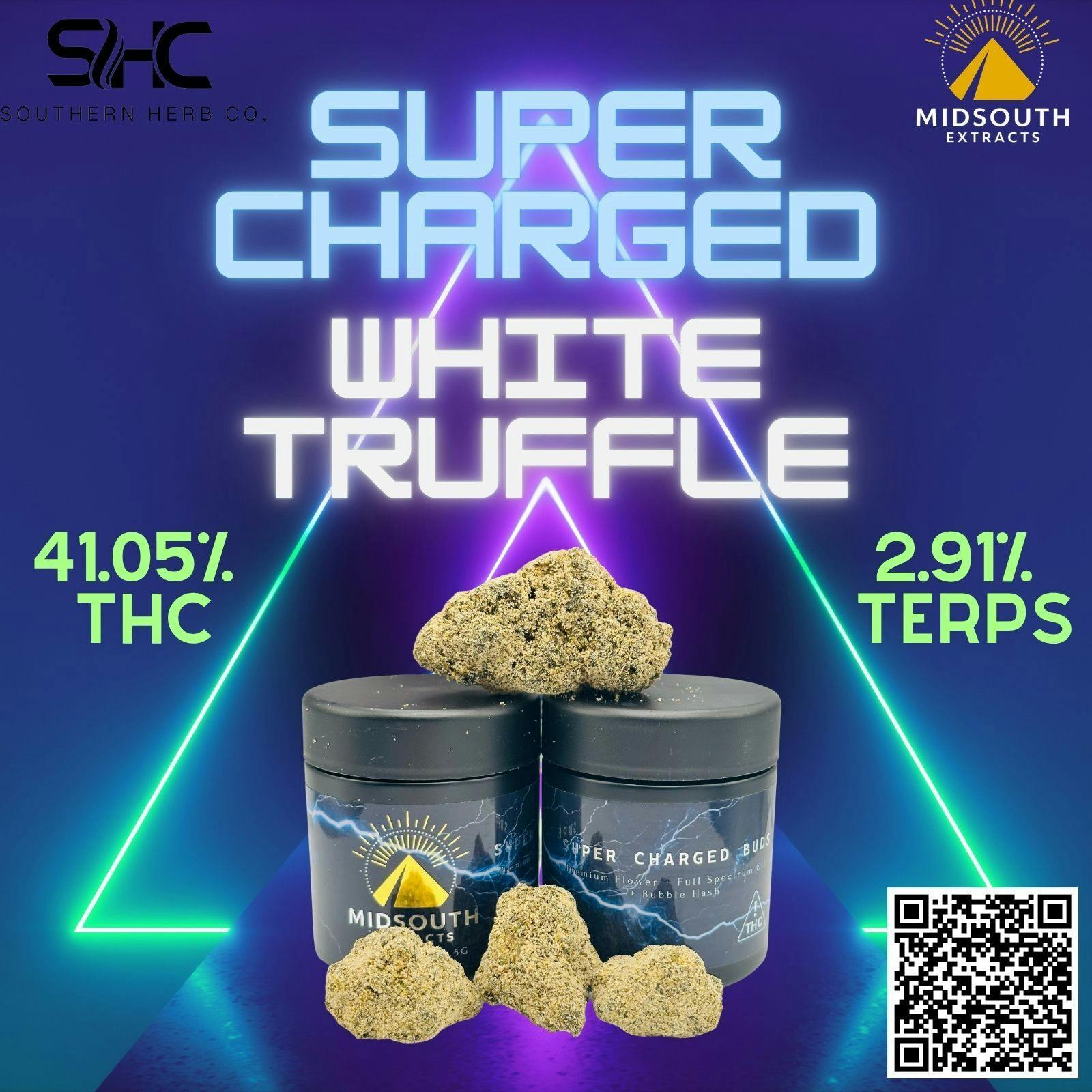 3.5g Super Charged Buds - White Truffle by MidSouth Extracts