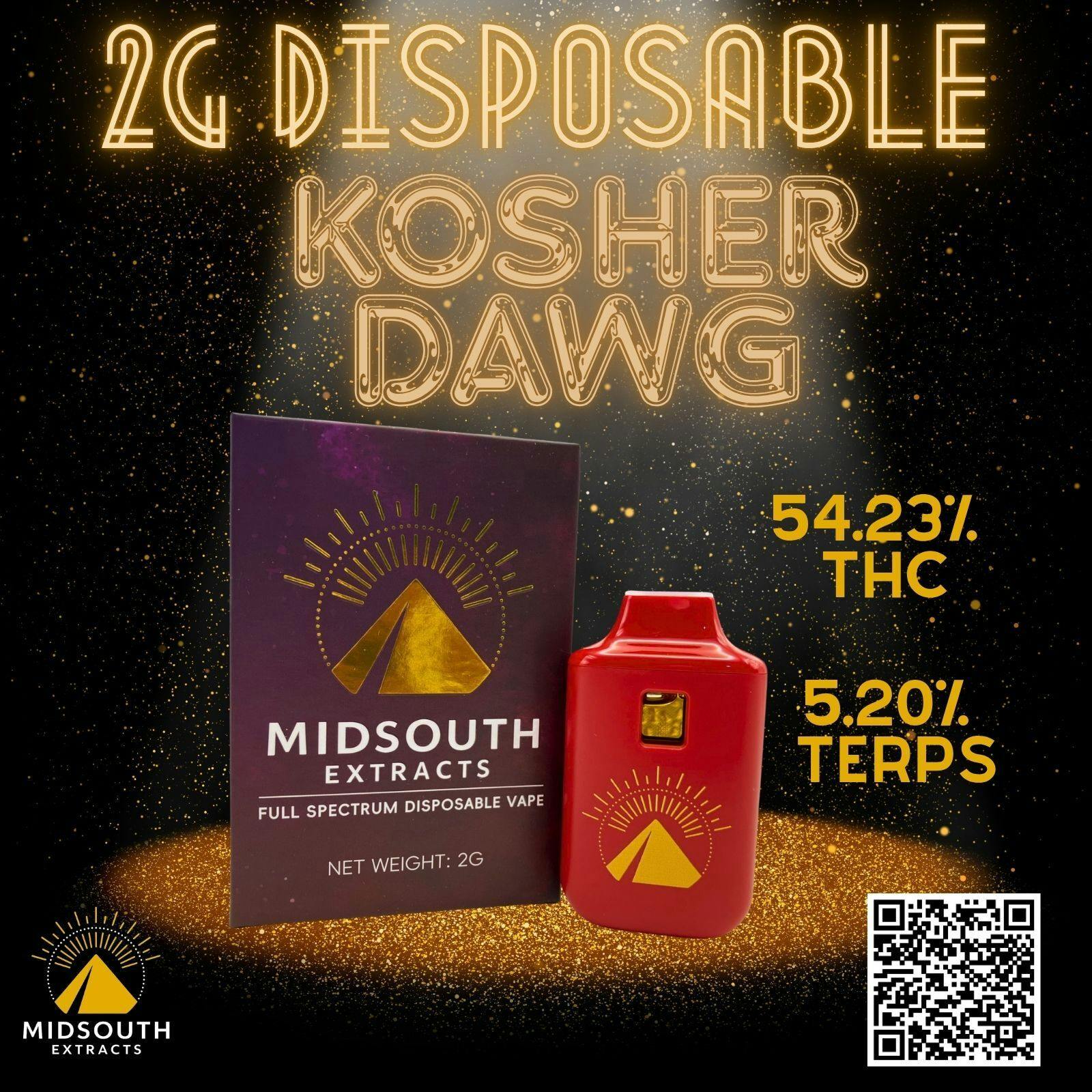 2g Disposable - Kosher Dawg by MidSouth Extracts