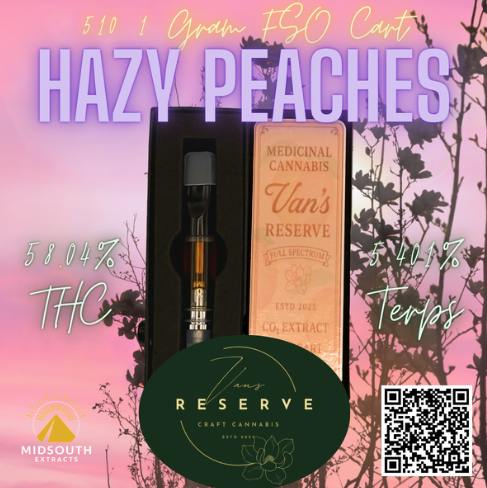 Van's Reserve | Hazy Peaches | Full Spectrum Cartridge | 1g