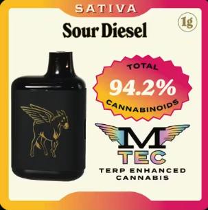 Sour Diesel | Dank Tank Live Resin Disposable | 1g by Mule Extracts