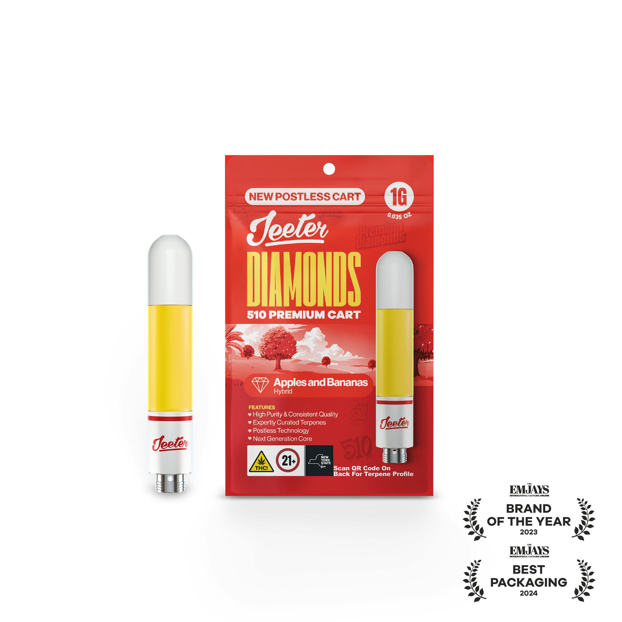 Jeeter | Apples and Bananas | Diamonds 510 Premium Cartridge | 1g by Jeeter