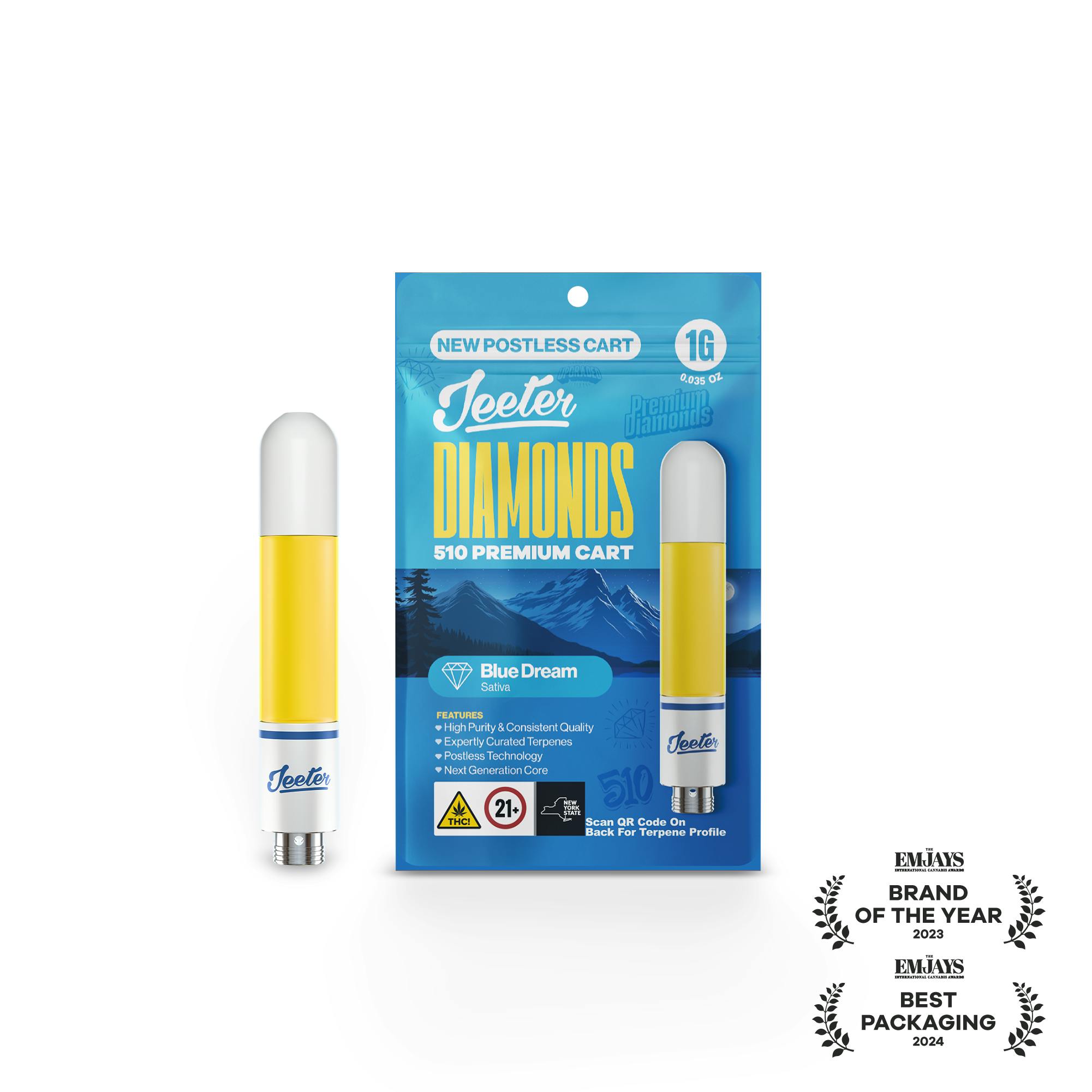 Jeeter | Blue Dream | Diamonds 510 Premium Cartridge | 1g by Jeeter