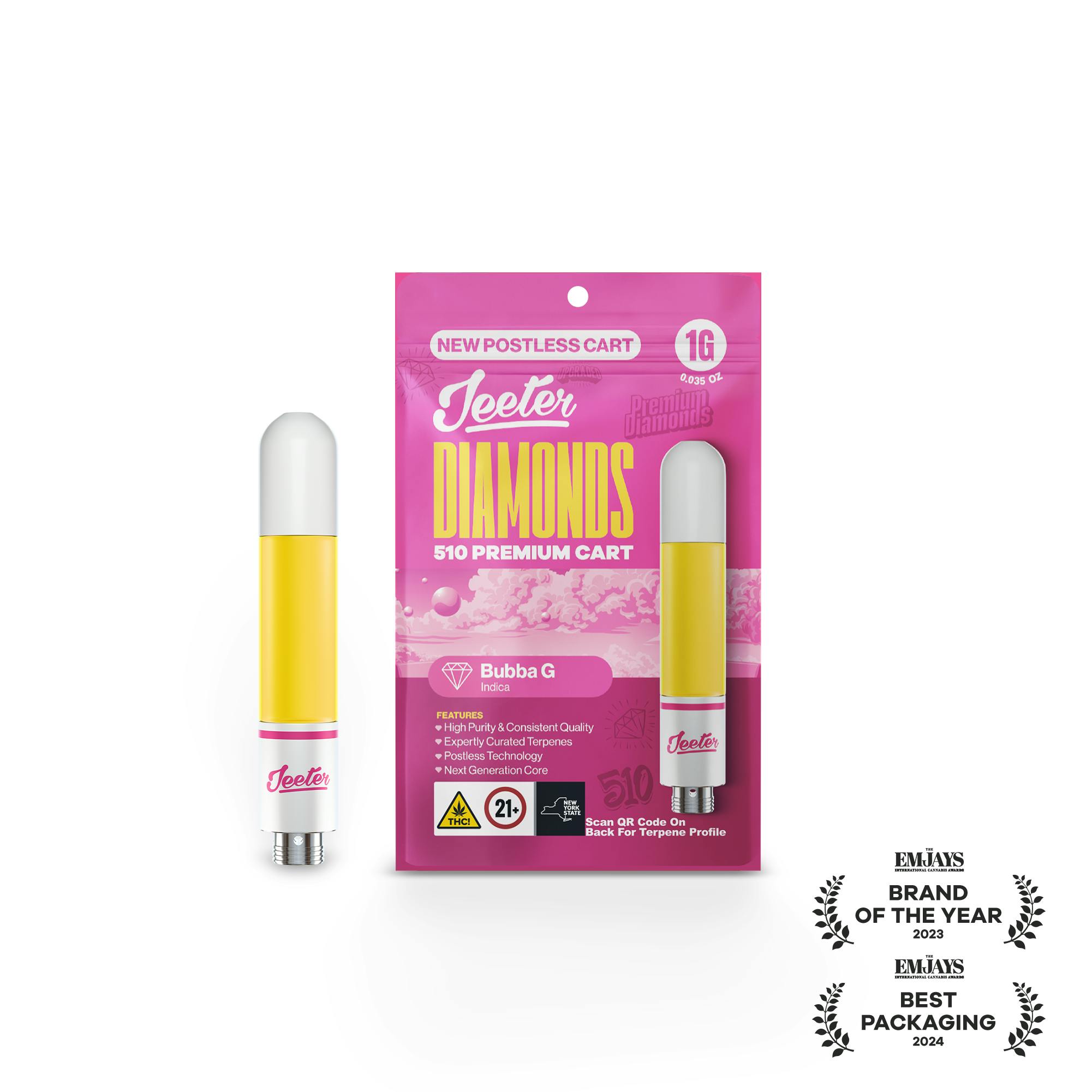 Jeeter | Bubba G | Diamonds 510 Premium Cartridge | 1g by Jeeter