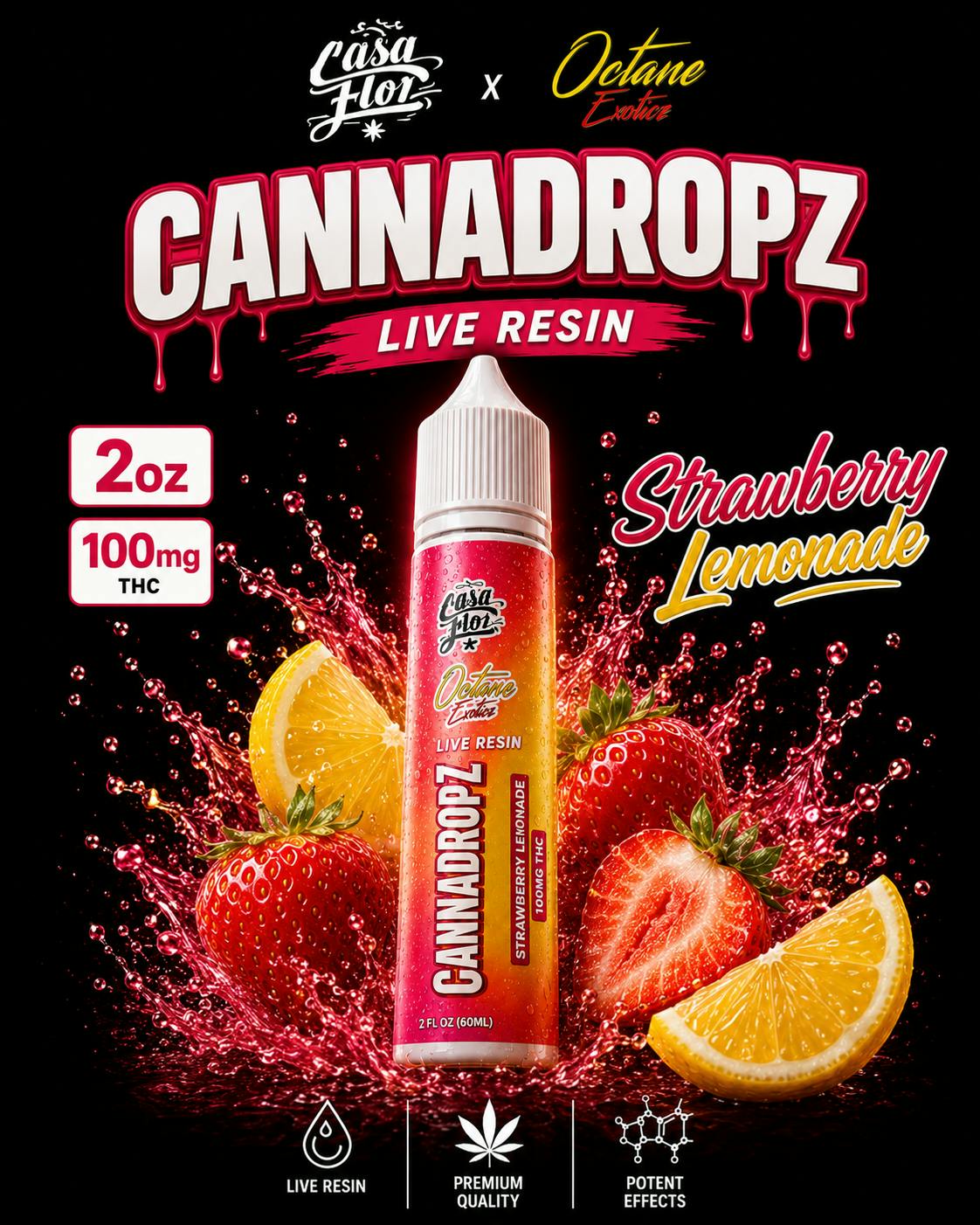 Octane Exoticz Cannadropz Strawberry Lemonade