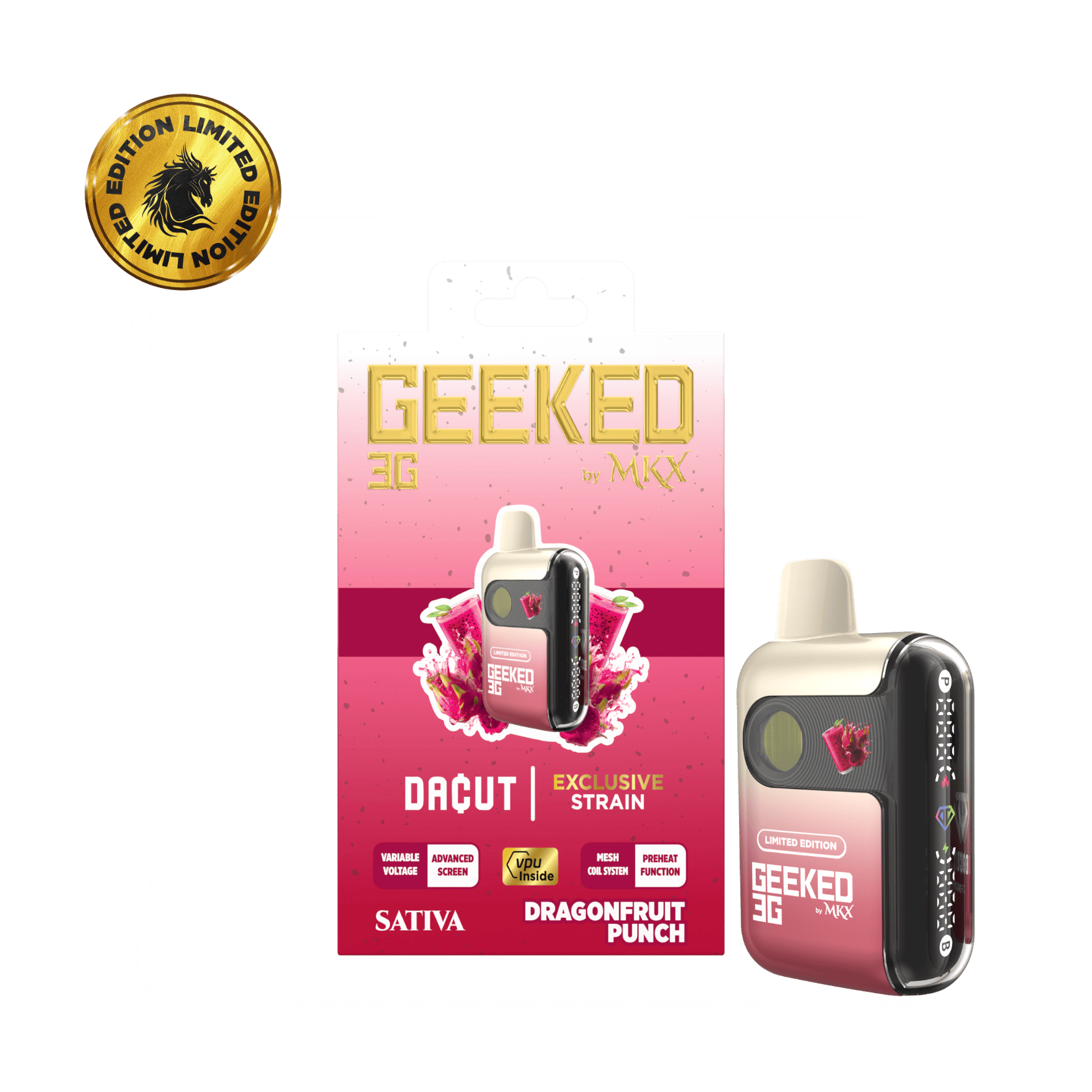 MKX x DaCut | Exclusive Strain | Dragonfruit Punch | Geeked Disposable | 3g