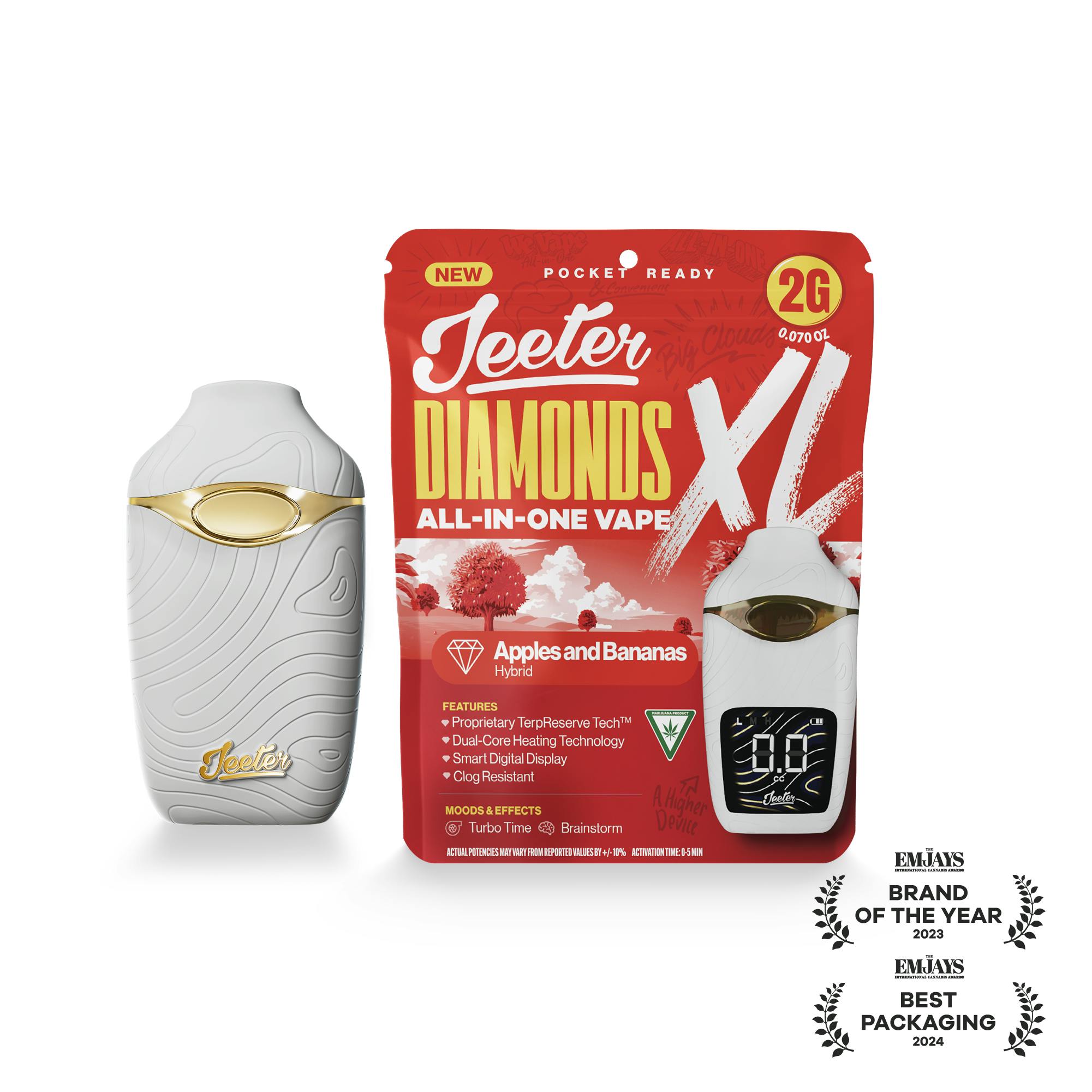 Jeeter | Apples and Bananas | Diamonds XL 2G All-In-One Vape by Jeeter