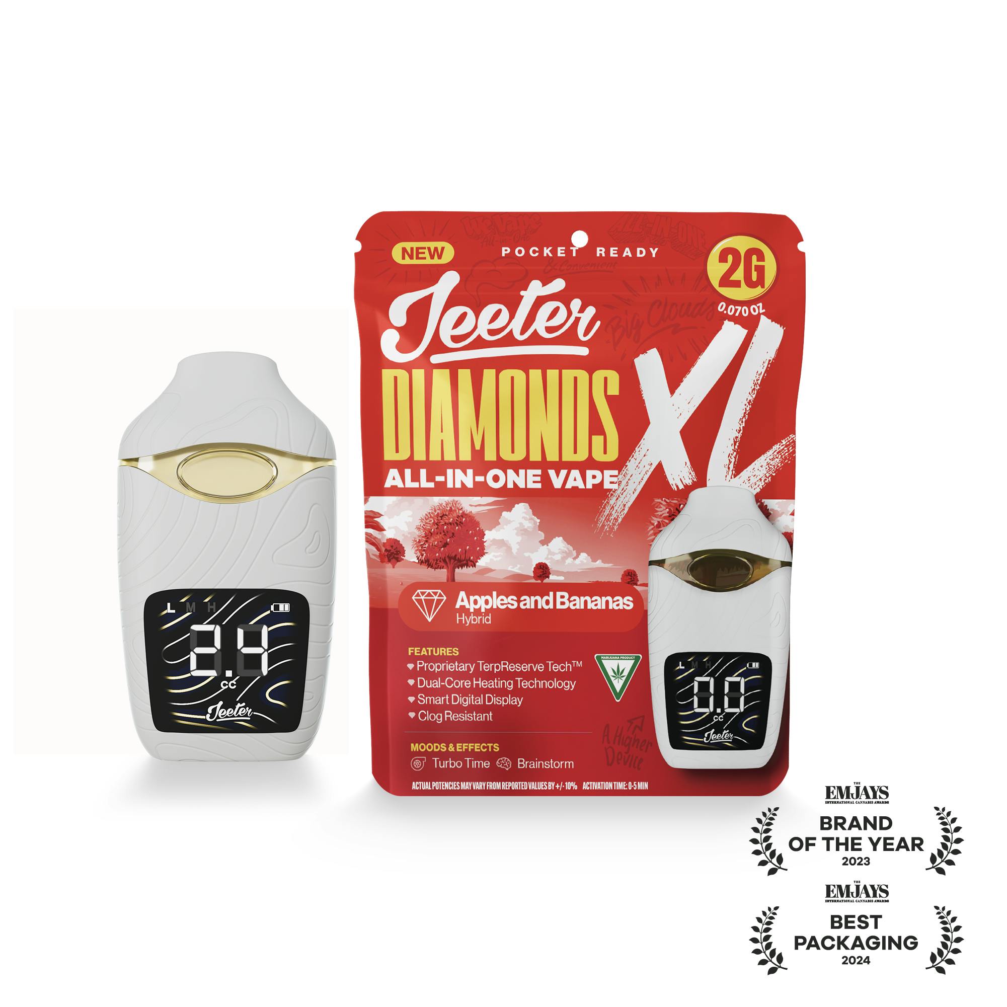 Jeeter | Apples and Bananas | Diamonds XL 2G All-In-One Vape by Jeeter