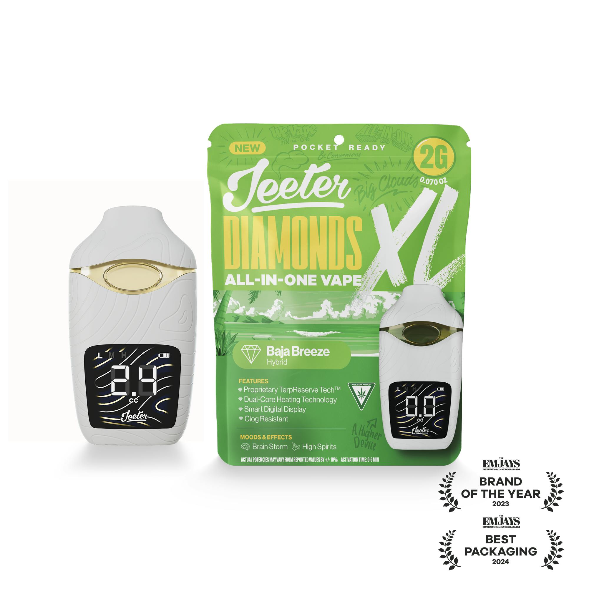 Jeeter | Baja Breeze | Diamonds XL 2G All-In-One Vape by Jeeter