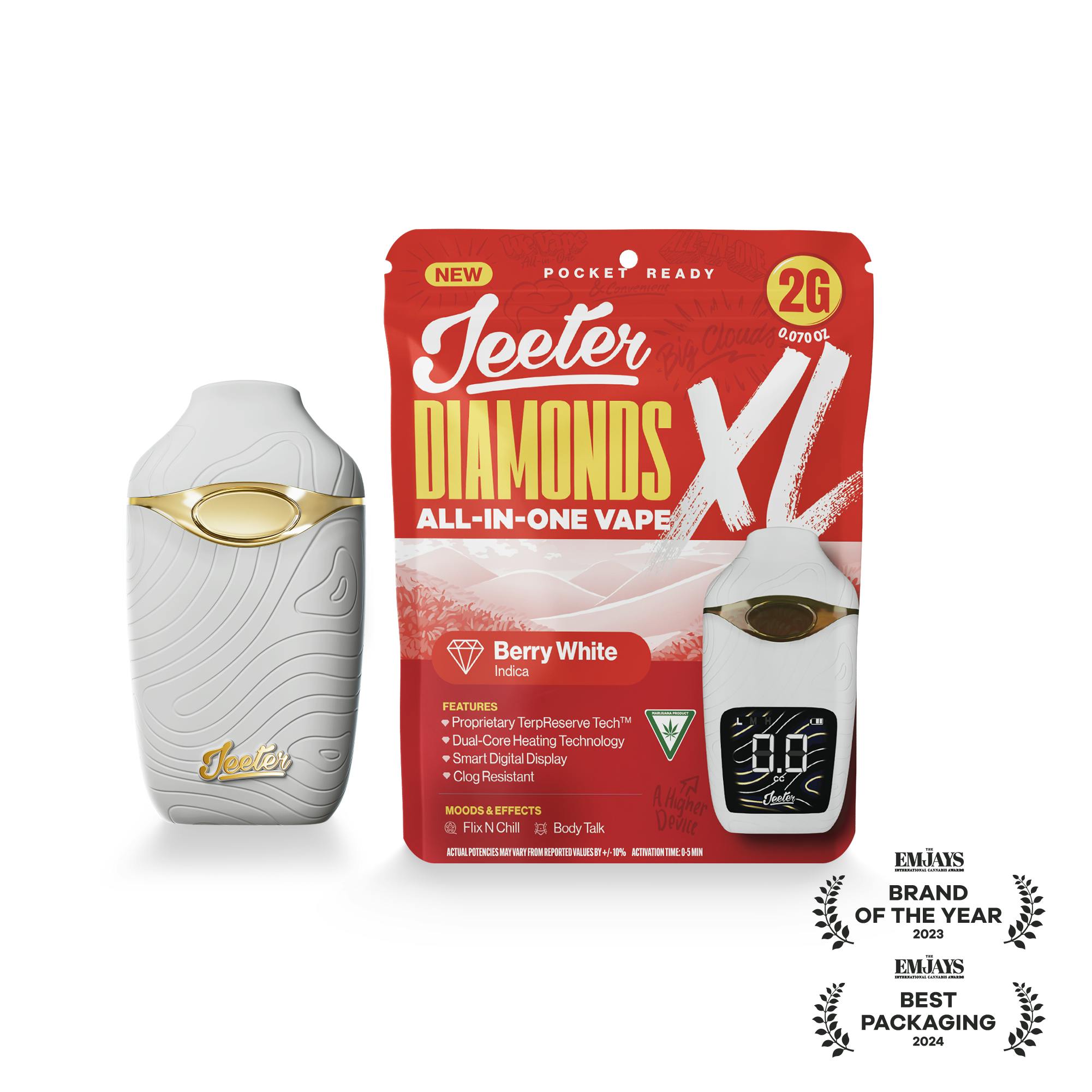 Jeeter | Berry White | Diamonds XL 2G All-In-One Vape by Jeeter