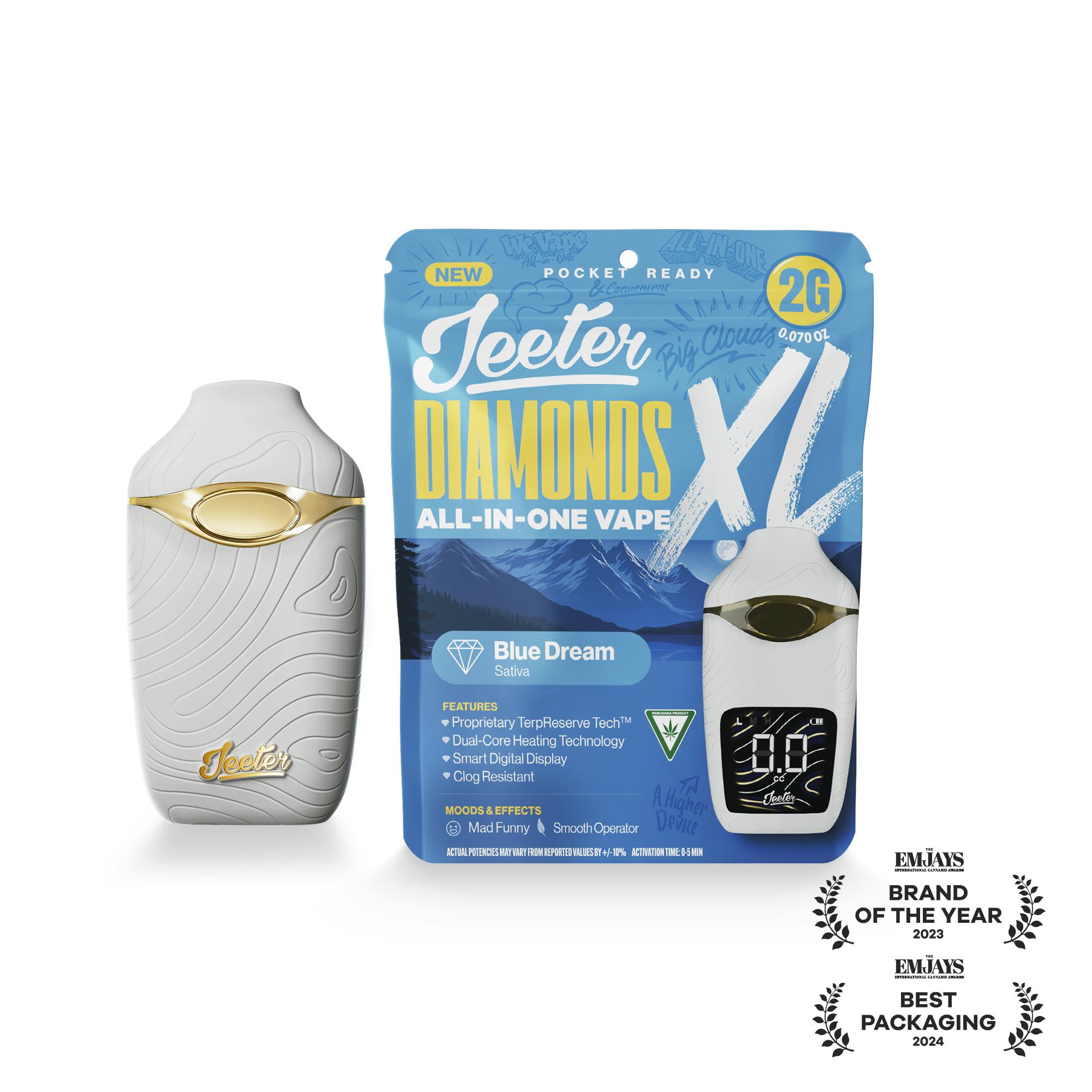 Jeeter | Blue Dream | Diamonds XL 2G All-In-One Vape by Jeeter