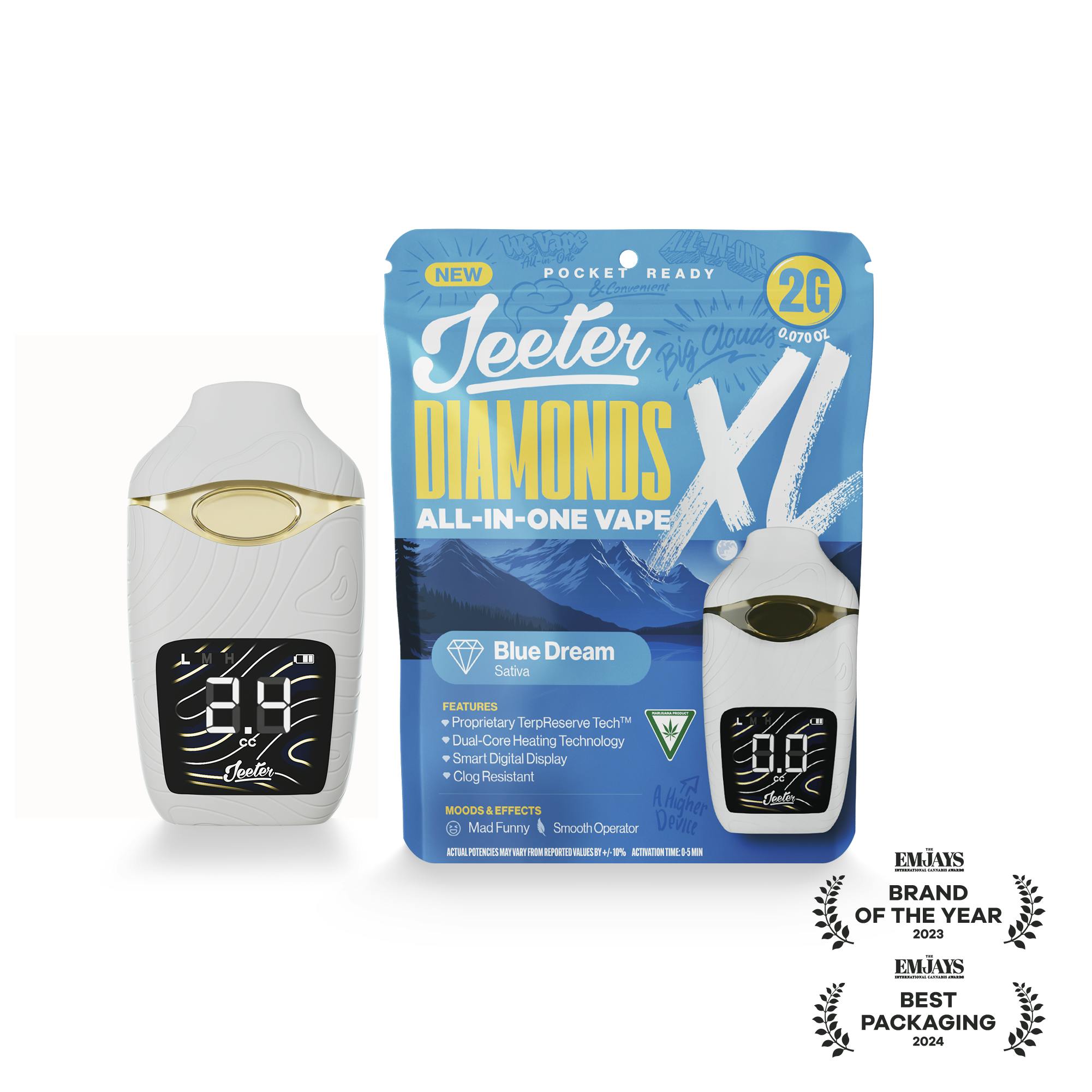 Jeeter | Blue Dream | Diamonds XL 2G All-In-One Vape