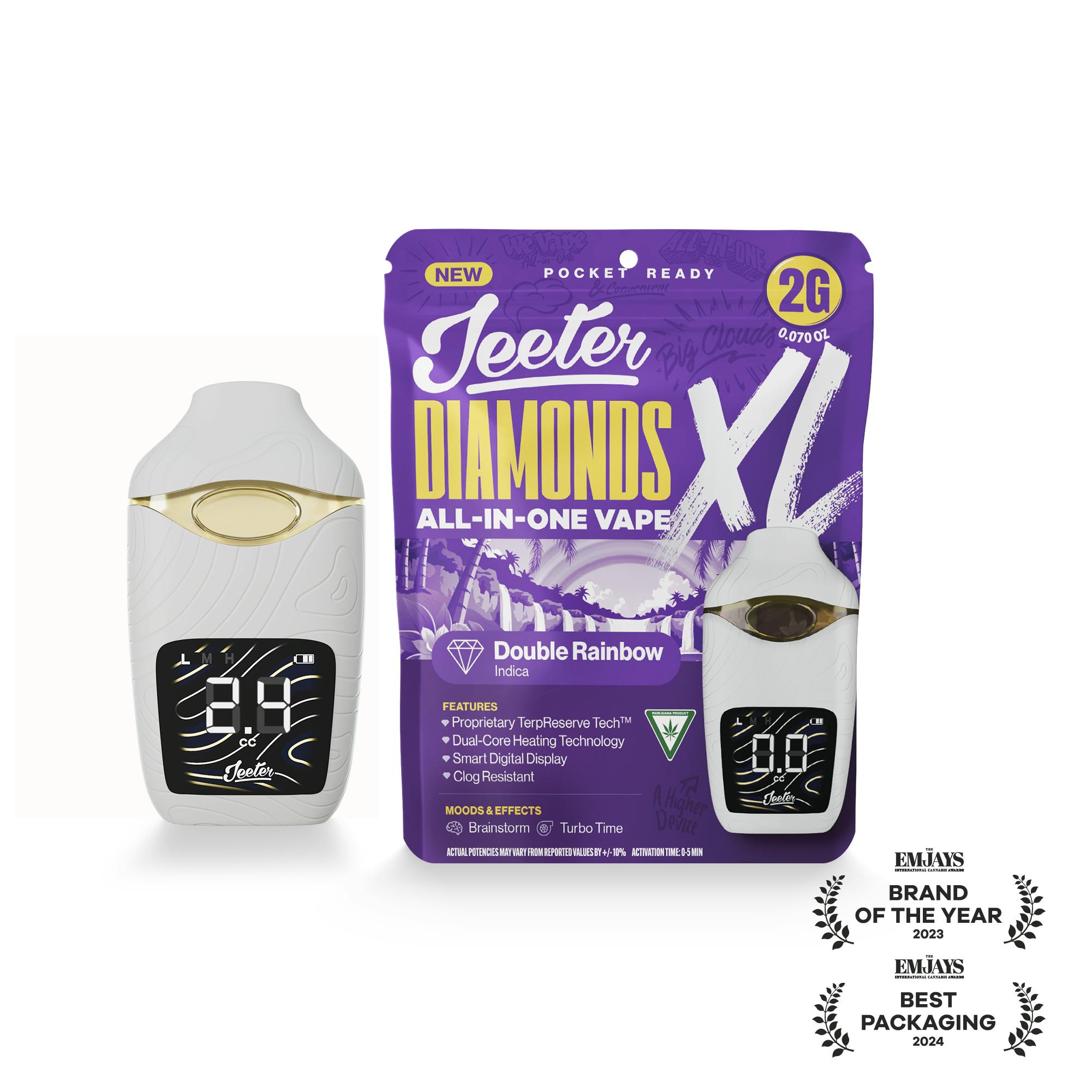 Jeeter | Double Rainbow | Diamonds XL 2G All-In-One Vape by Jeeter