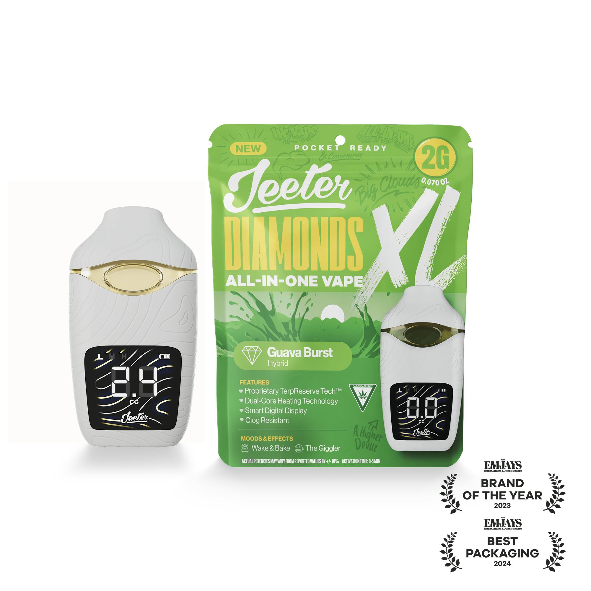 Jeeter | Guava Burst | Diamonds XL 2G All-In-One Vape