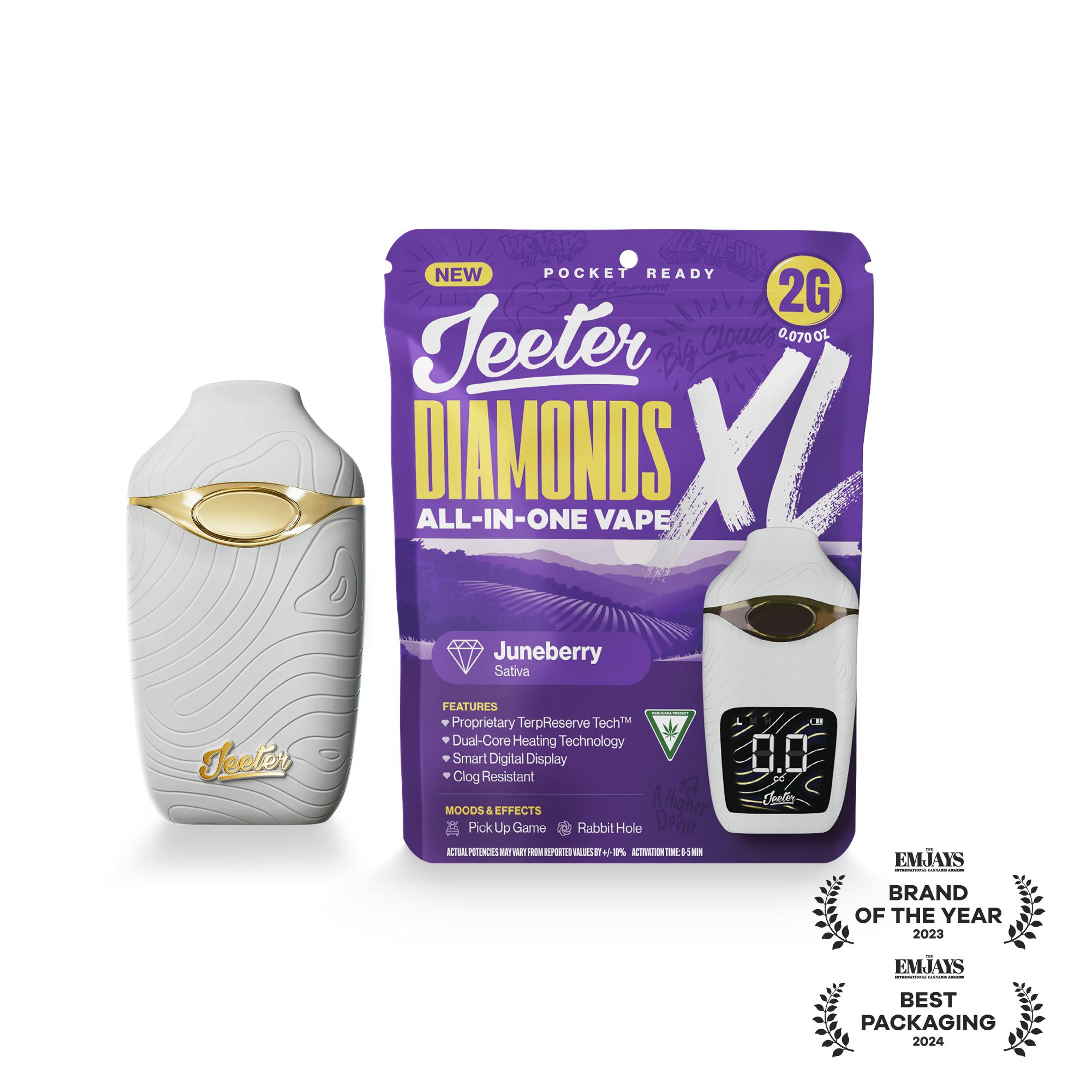 Jeeter | Juneberry | Diamonds XL 2G All-In-One Vape by Jeeter