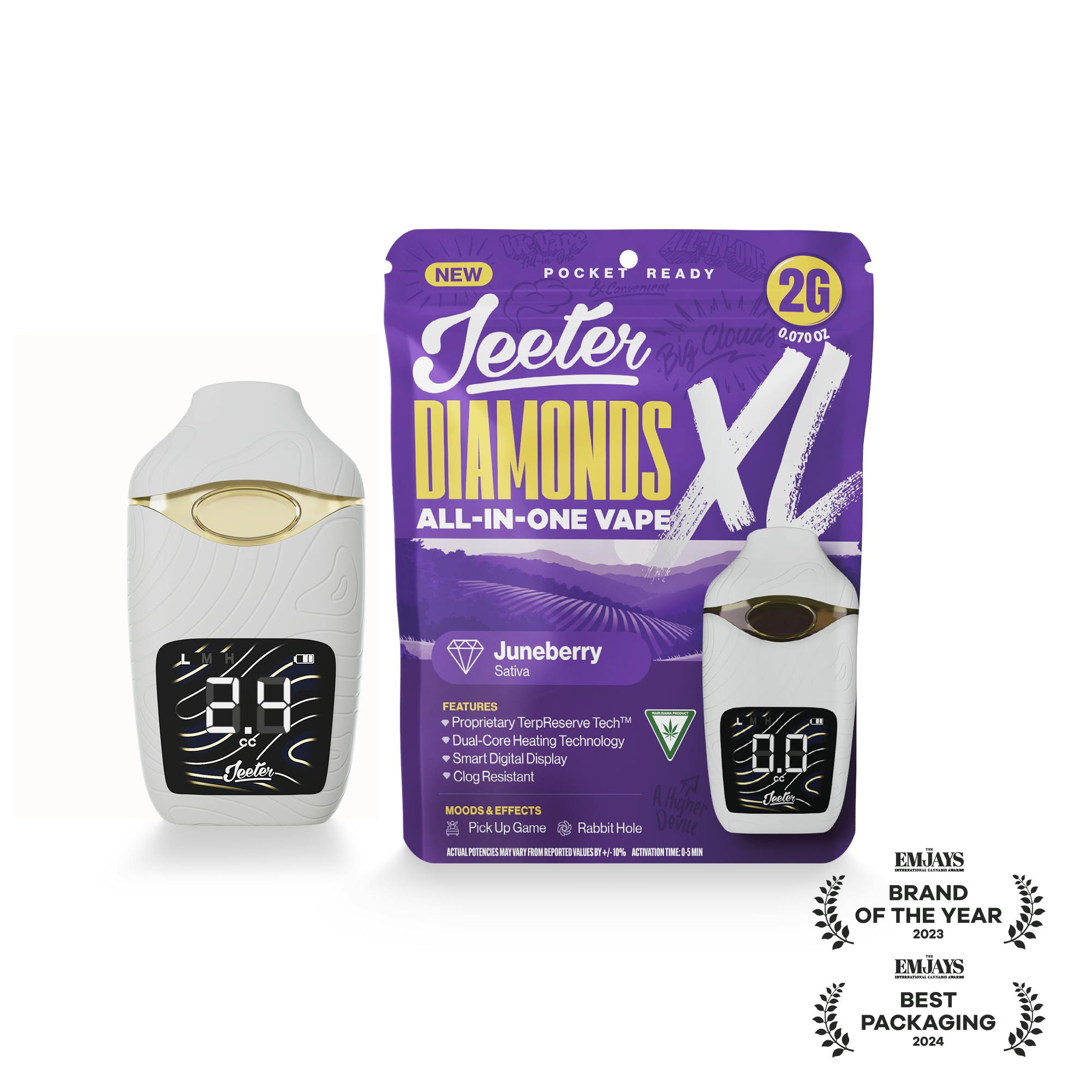 Jeeter | Juneberry | Diamonds XL 2G All-In-One Vape by Jeeter