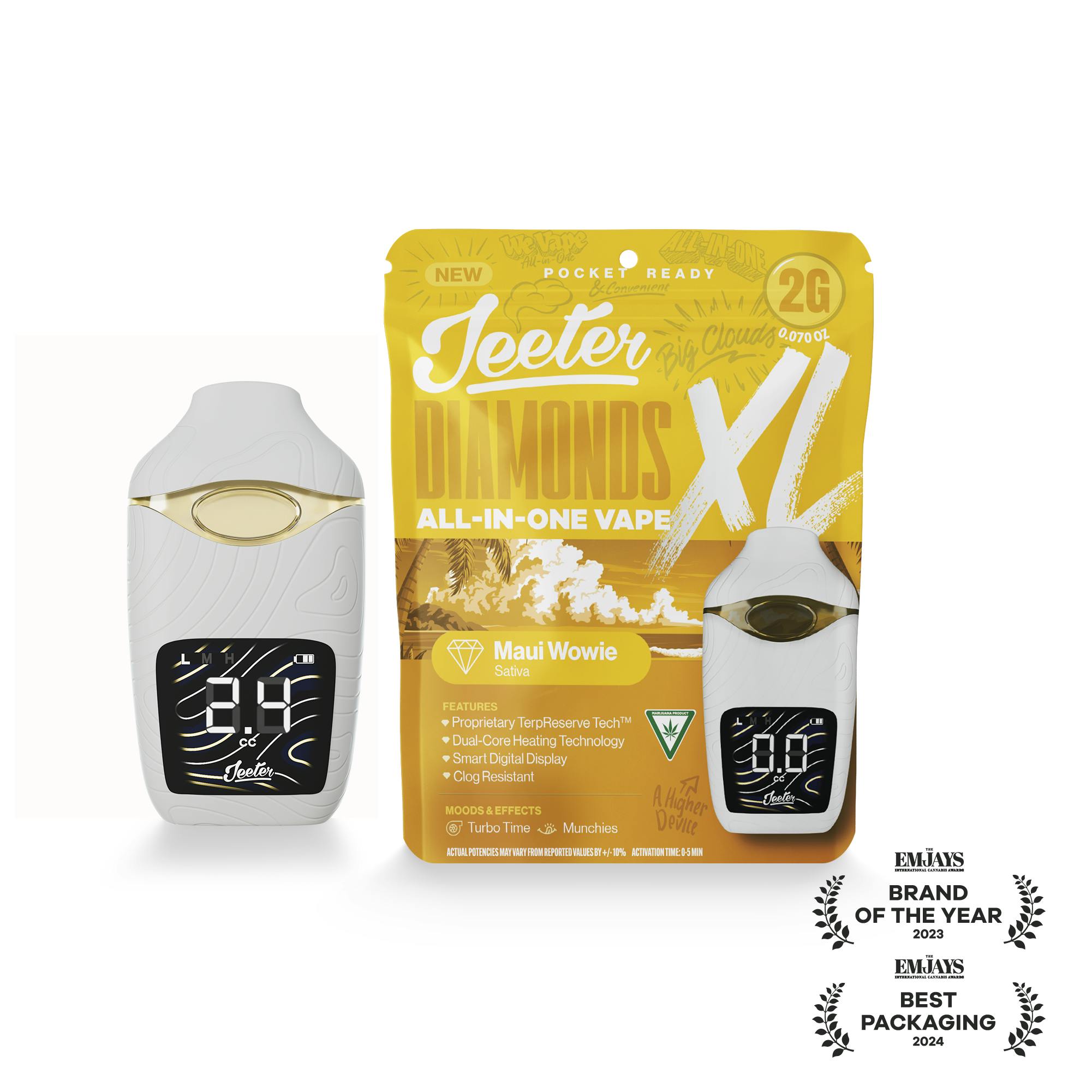 Jeeter | Maui Wowie | Diamonds XL 2G All-In-One Vape by Jeeter