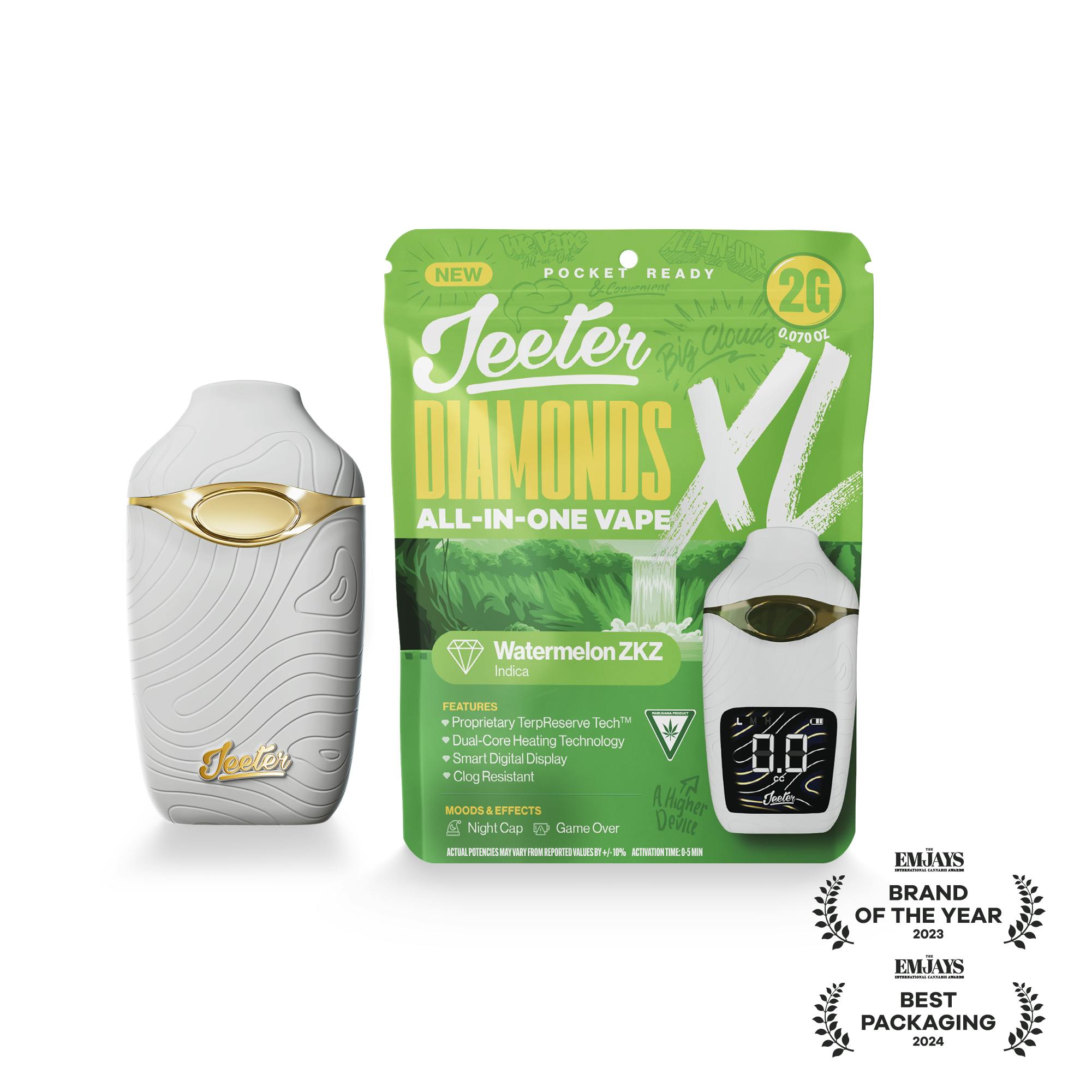 Jeeter | Watermelon ZKZ | Diamonds XL 2G All-In-One Vape by Jeeter