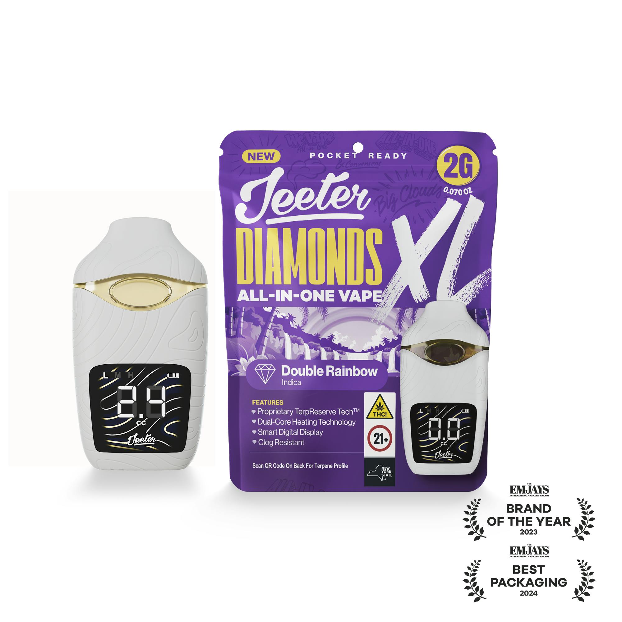Jeeter | Double Rainbow | Diamonds XL 2G All-In-One Vape