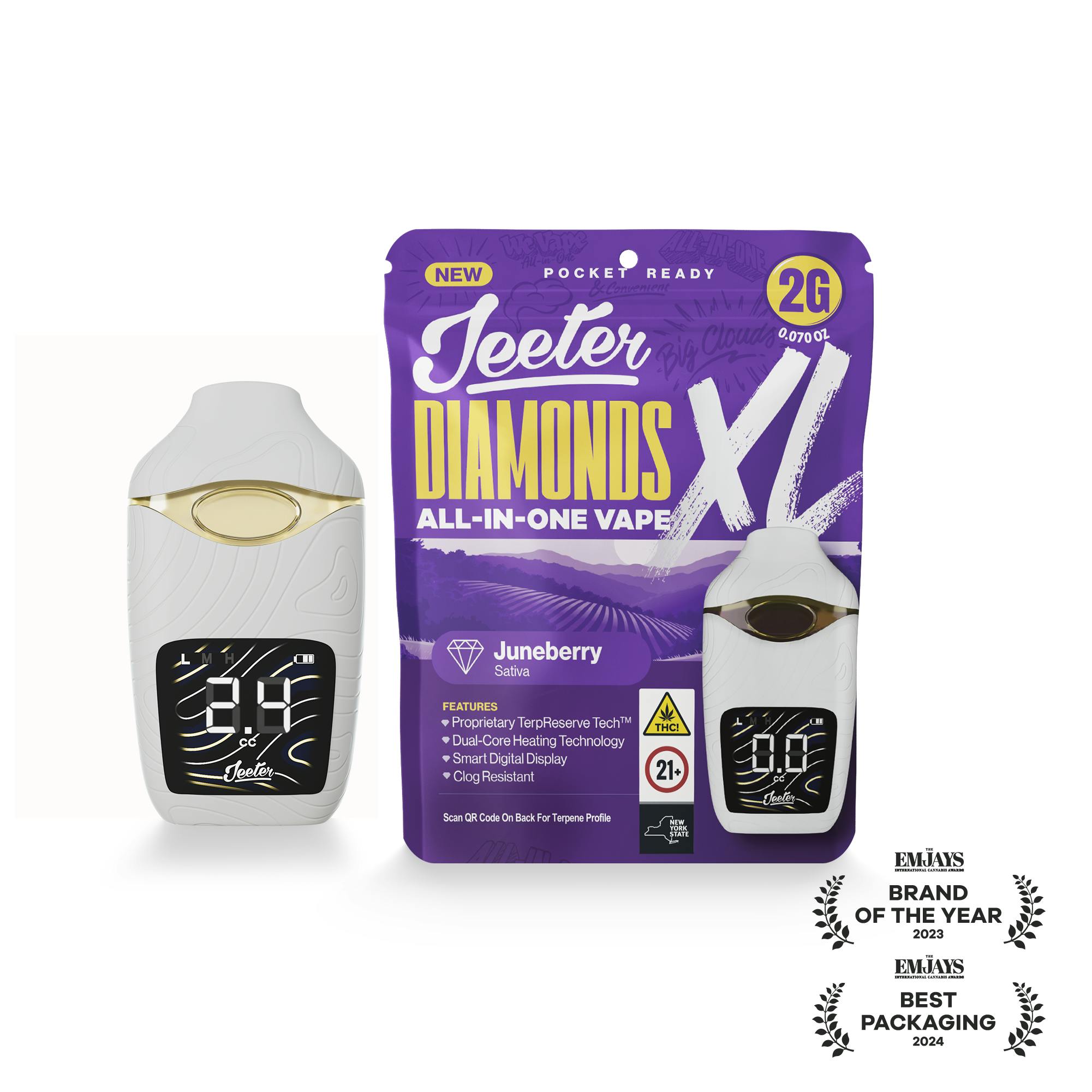 Jeeter | Juneberry | Diamonds XL 2G All-In-One Vape