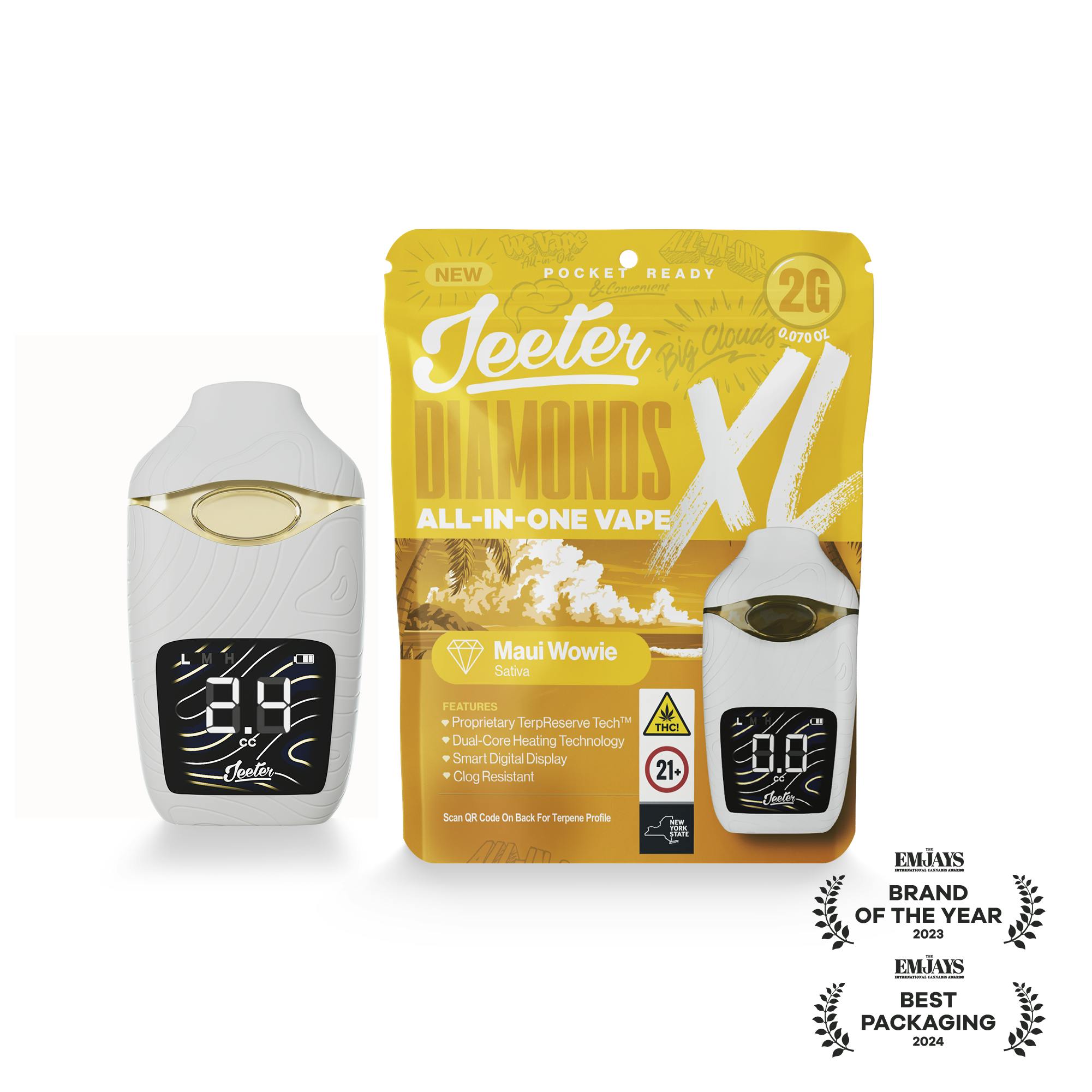 Jeeter | Maui Wowie | Diamonds XL 2G All-In-One Vape