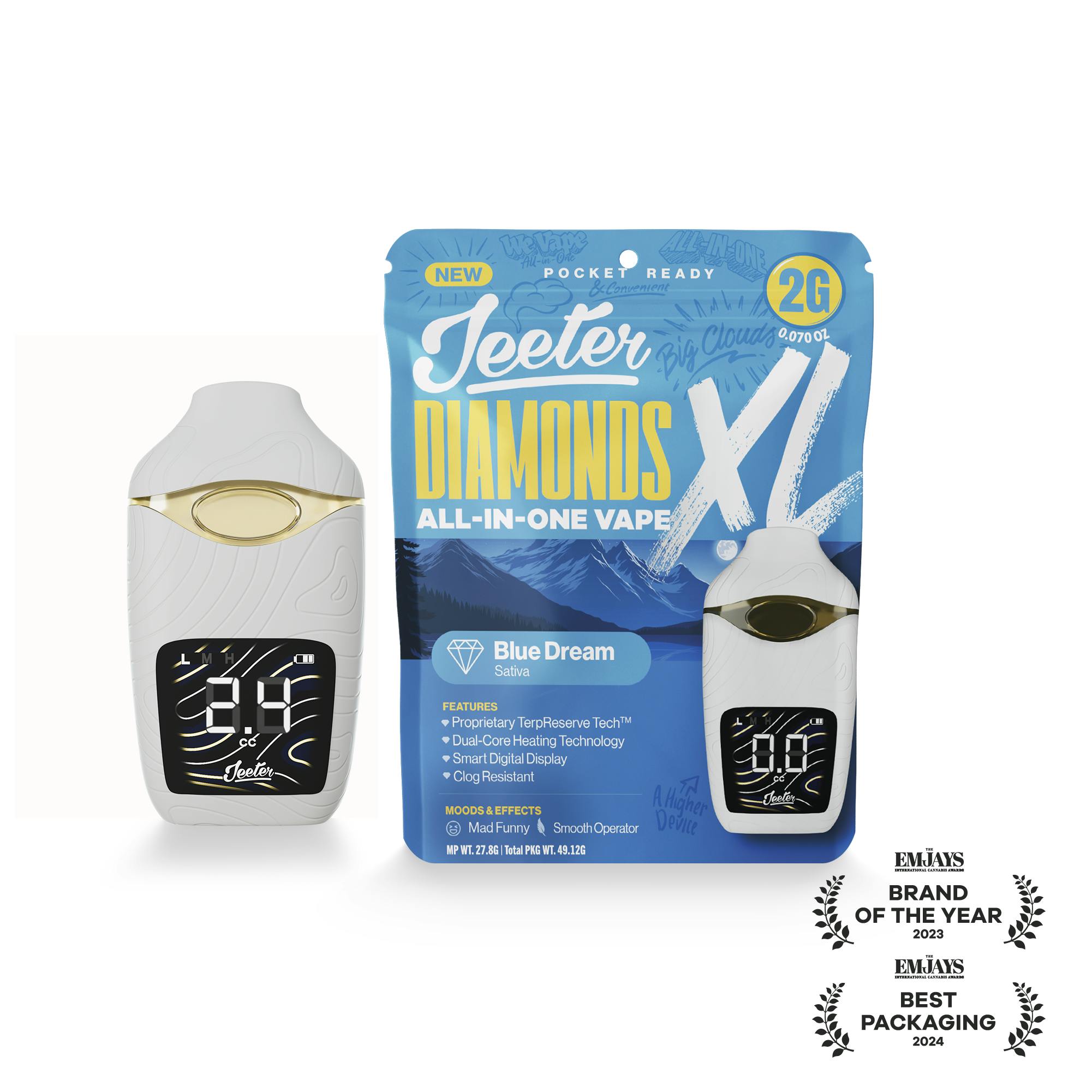 Jeeter | Blue Dream | Diamonds XL 2G All-In-One Vape