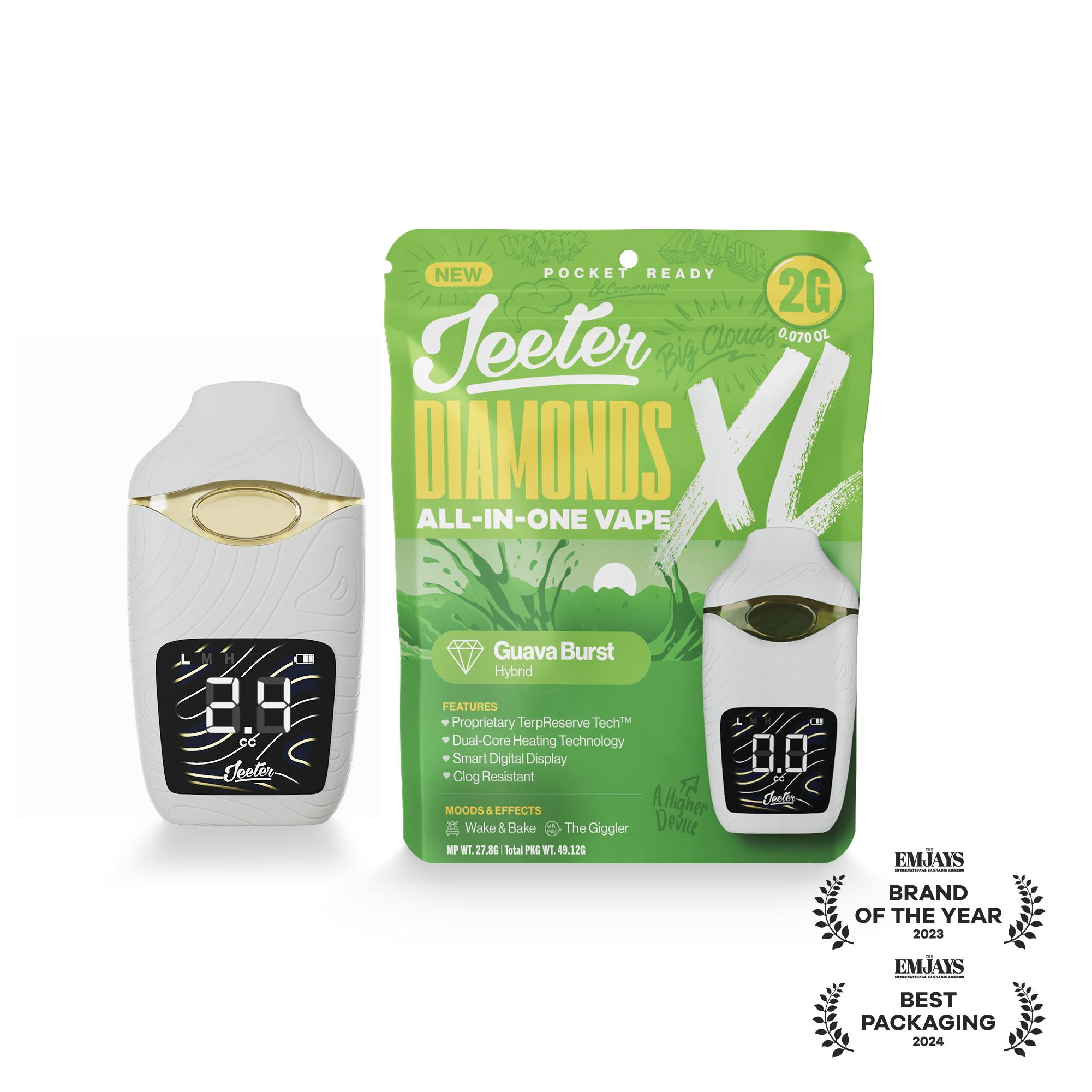 Jeeter | Guava Burst | Diamonds XL 2G All-In-One Vape