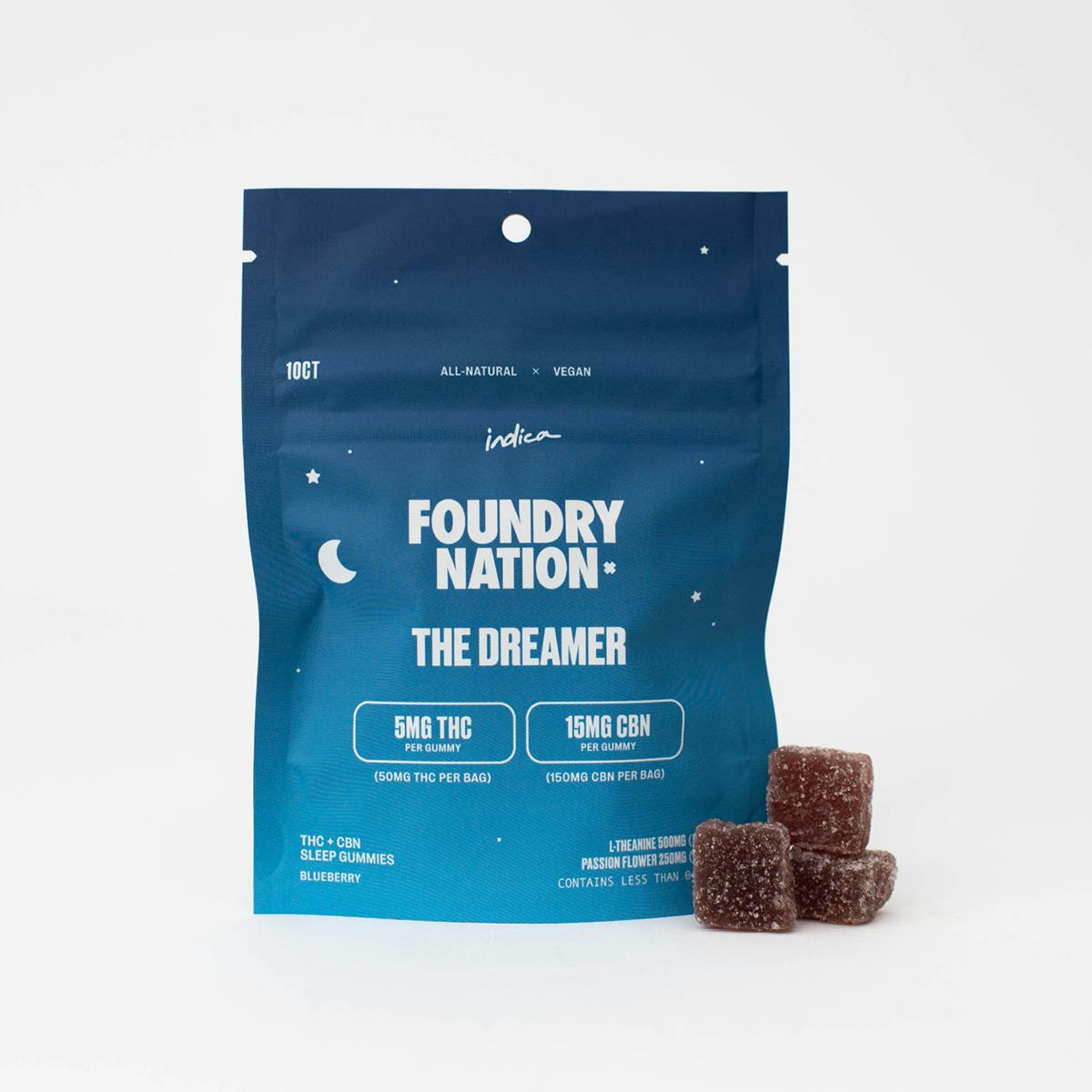 Dreamer 1:1 THC:CBN Gummies | 50mg | 10ct | 5mg/ea at Unwind Dispensary