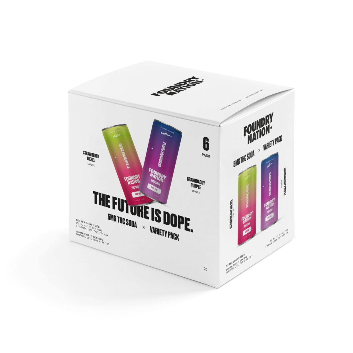 THC Soda Variety Pack | Carbonated | 5mg/ea | 4pk